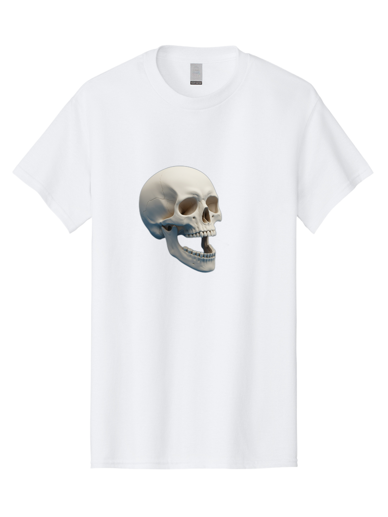 Human-Skull-1 Men'S Graphic Tee, 100% Cotton, Comfortable Casual Summer Wear, Machine Washable, Human Skull, Skeletal Head, Anatomy, Bones, Teeth, Jawbone, Scientific Illustration, Medical Art, 3D Rendering, Detailed Model Bad204 14