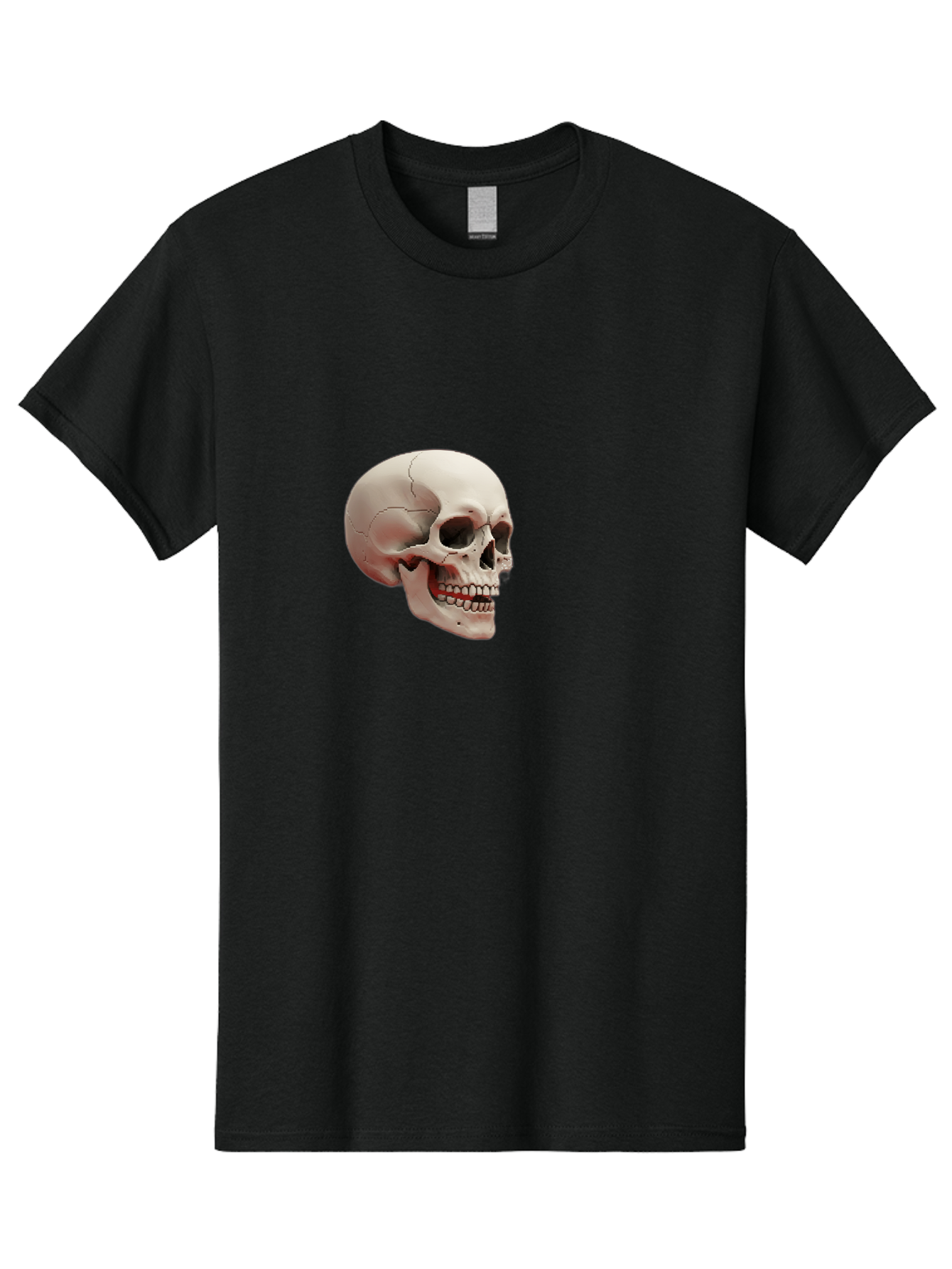 Human-Skull Men'S Graphic Tee, 100% Cotton, Comfortable Casual Summer Wear, Machine Washable, Human Skull, Skeletal Head, Anatomy, Bone Structure, Dental Anatomy, Forensic Science, Medical Education, Death Symbol, Gothic Art Bad205 4