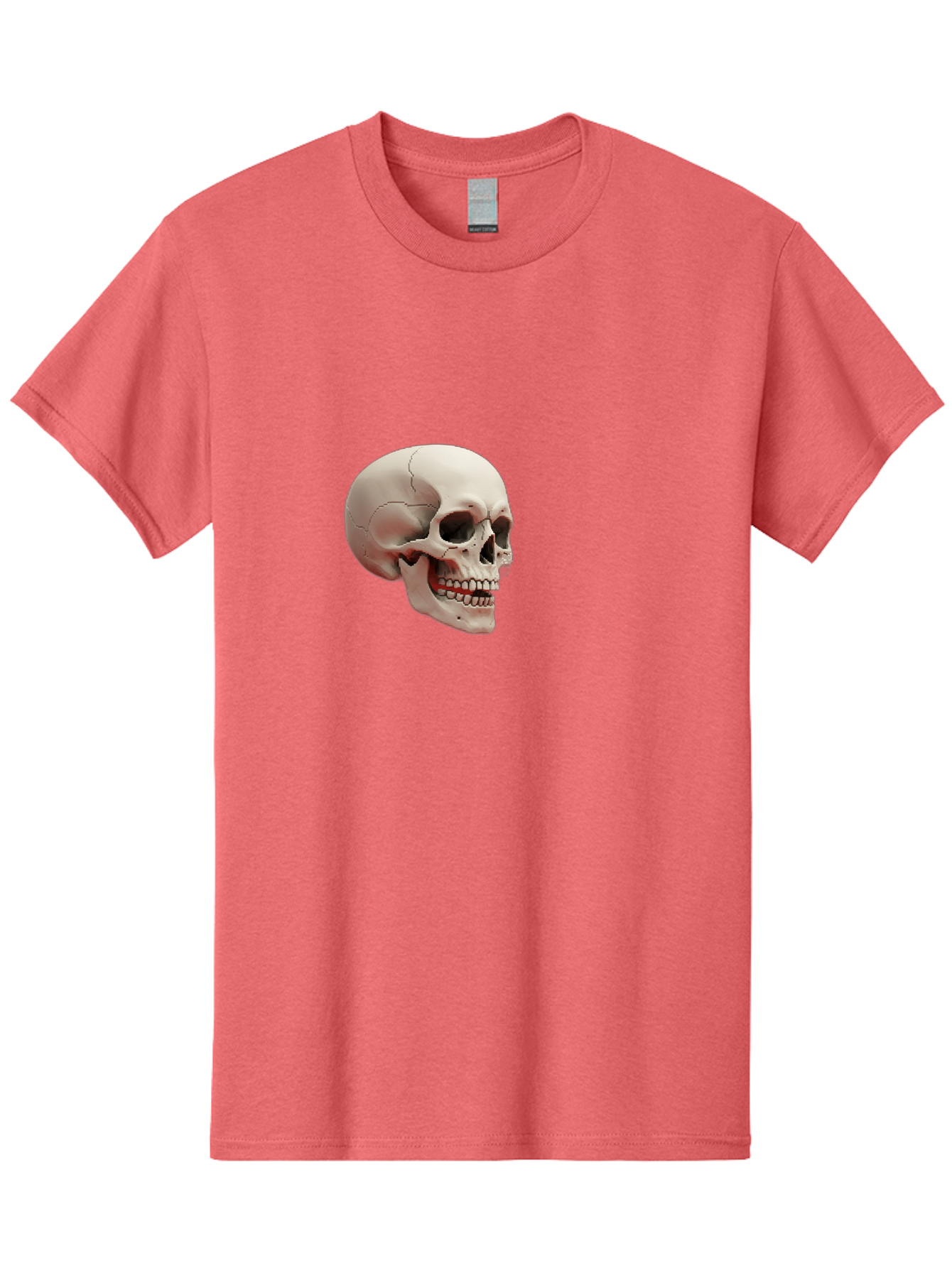 Human-Skull Men'S Graphic Tee, 100% Cotton, Comfortable Casual Summer Wear, Machine Washable, Human Skull, Skeletal Head, Anatomy, Bone Structure, Dental Anatomy, Forensic Science, Medical Education, Death Symbol, Gothic Art Bad205 15