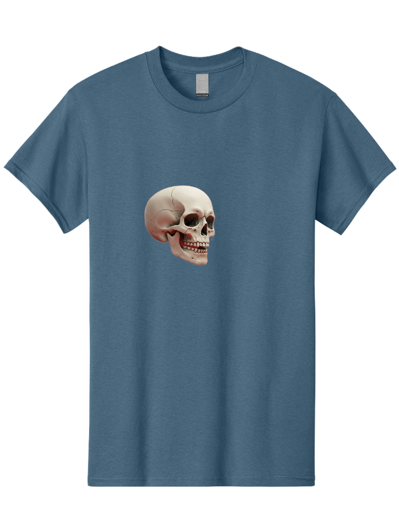 Human-Skull Men'S Graphic Tee, 100% Cotton, Comfortable Casual Summer Wear, Machine Washable, Human Skull, Skeletal Head, Anatomy, Bone Structure, Dental Anatomy, Forensic Science, Medical Education, Death Symbol, Gothic Art Bad205 12