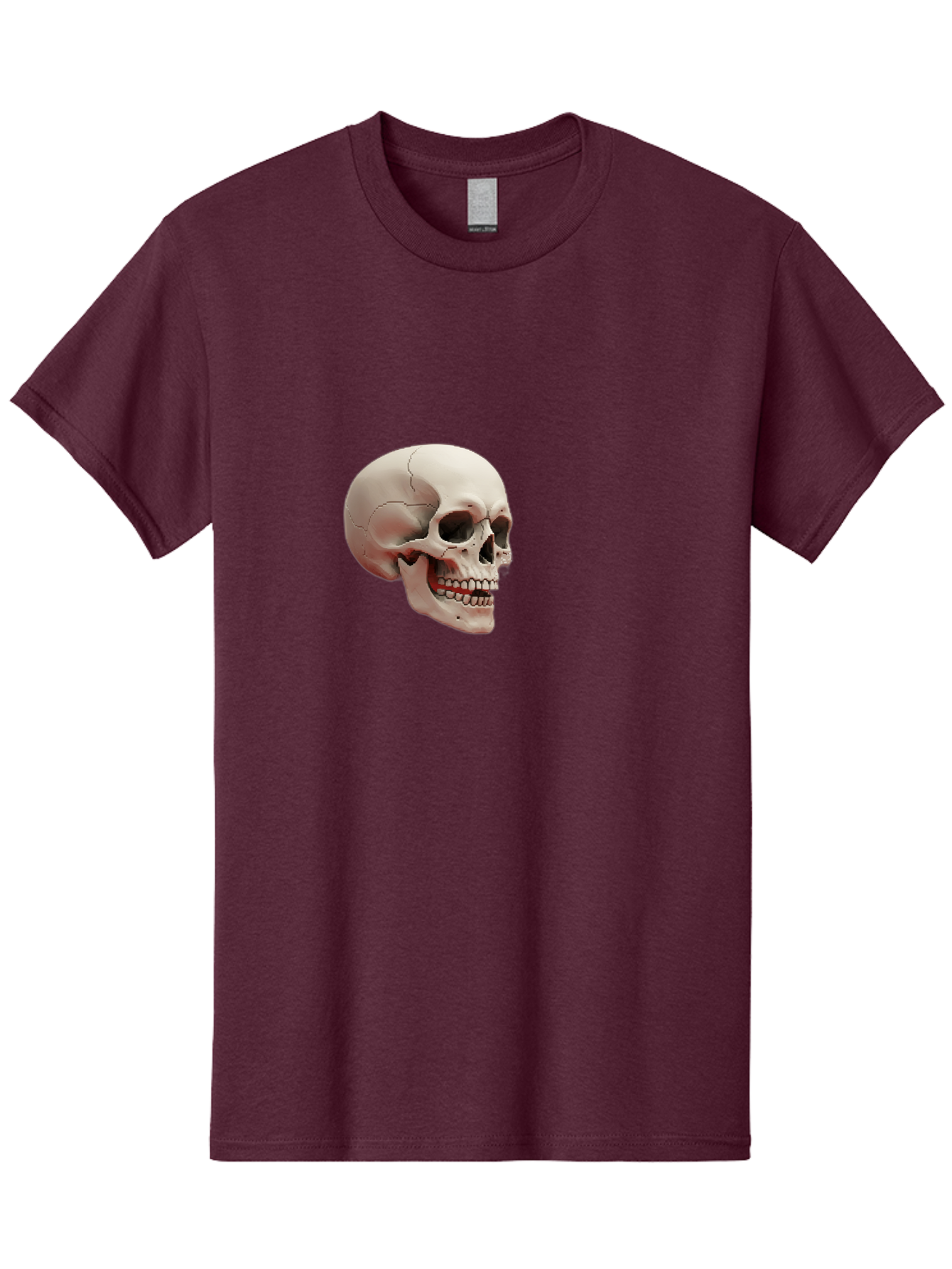 Human-Skull Men'S Graphic Tee, 100% Cotton, Comfortable Casual Summer Wear, Machine Washable, Human Skull, Skeletal Head, Anatomy, Bone Structure, Dental Anatomy, Forensic Science, Medical Education, Death Symbol, Gothic Art Bad205 8