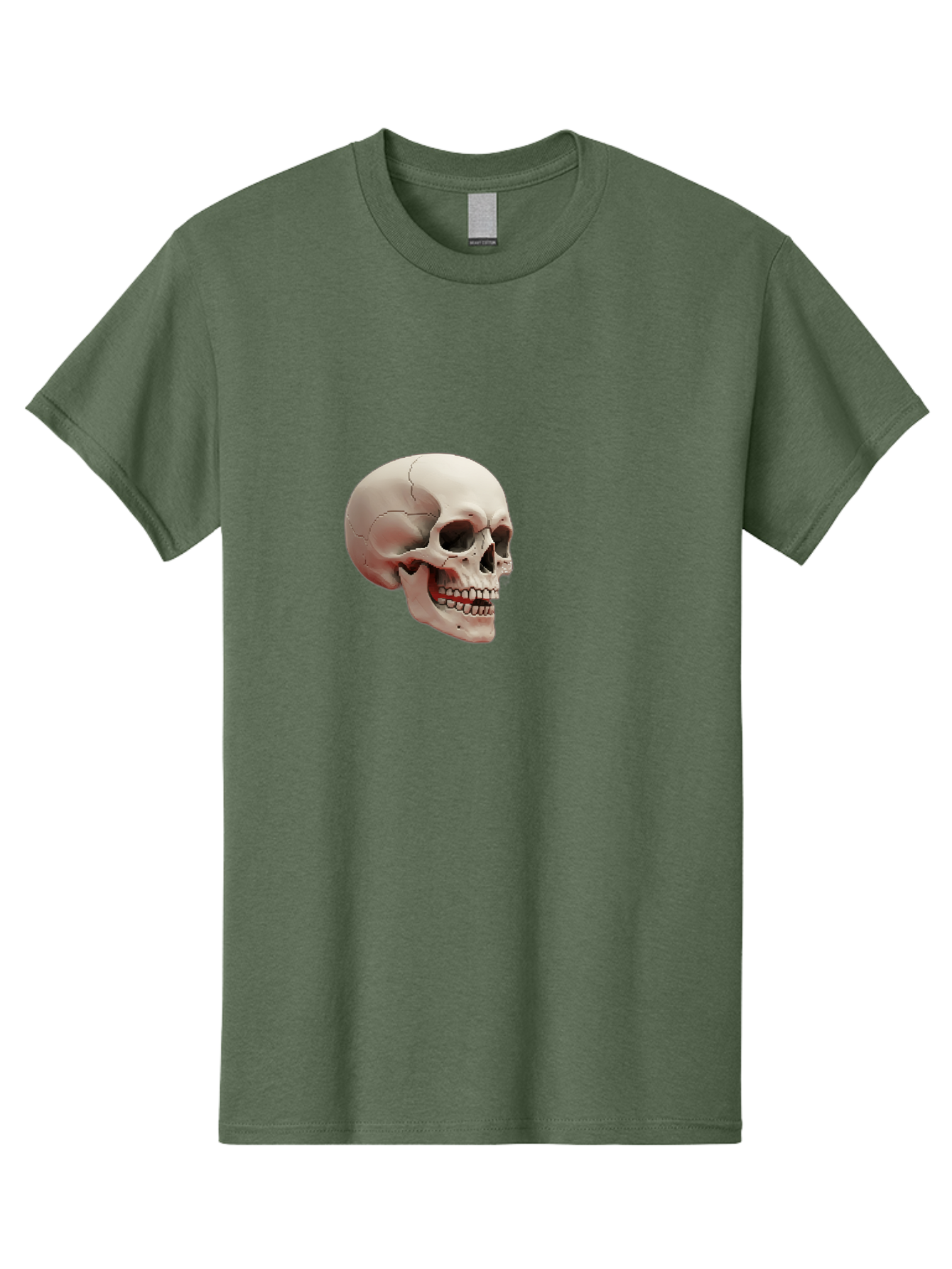 Human-Skull Men'S Graphic Tee, 100% Cotton, Comfortable Casual Summer Wear, Machine Washable, Human Skull, Skeletal Head, Anatomy, Bone Structure, Dental Anatomy, Forensic Science, Medical Education, Death Symbol, Gothic Art Bad205 6