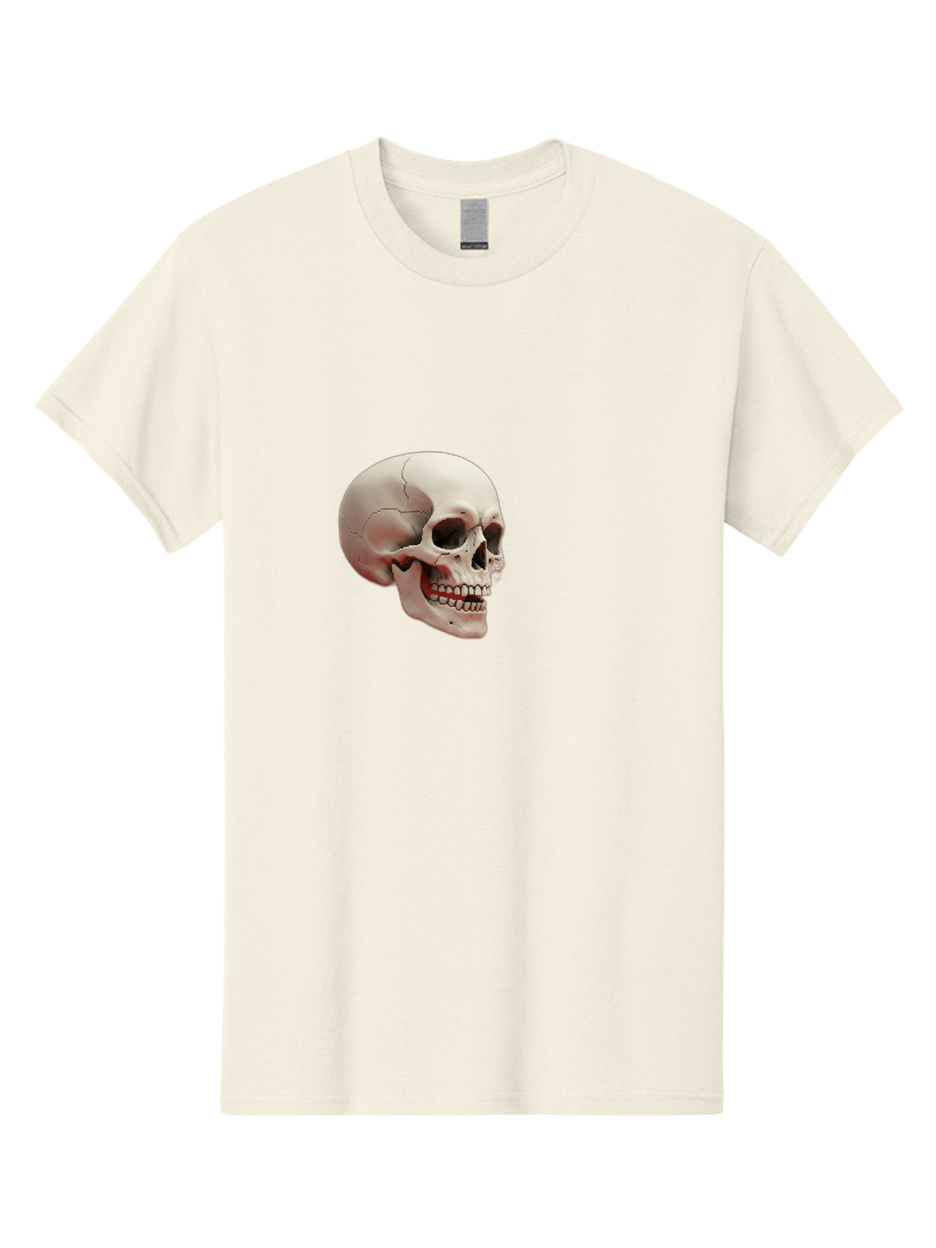 Human-Skull Men'S Graphic Tee, 100% Cotton, Comfortable Casual Summer Wear, Machine Washable, Human Skull, Skeletal Head, Anatomy, Bone Structure, Dental Anatomy, Forensic Science, Medical Education, Death Symbol, Gothic Art Bad205 11