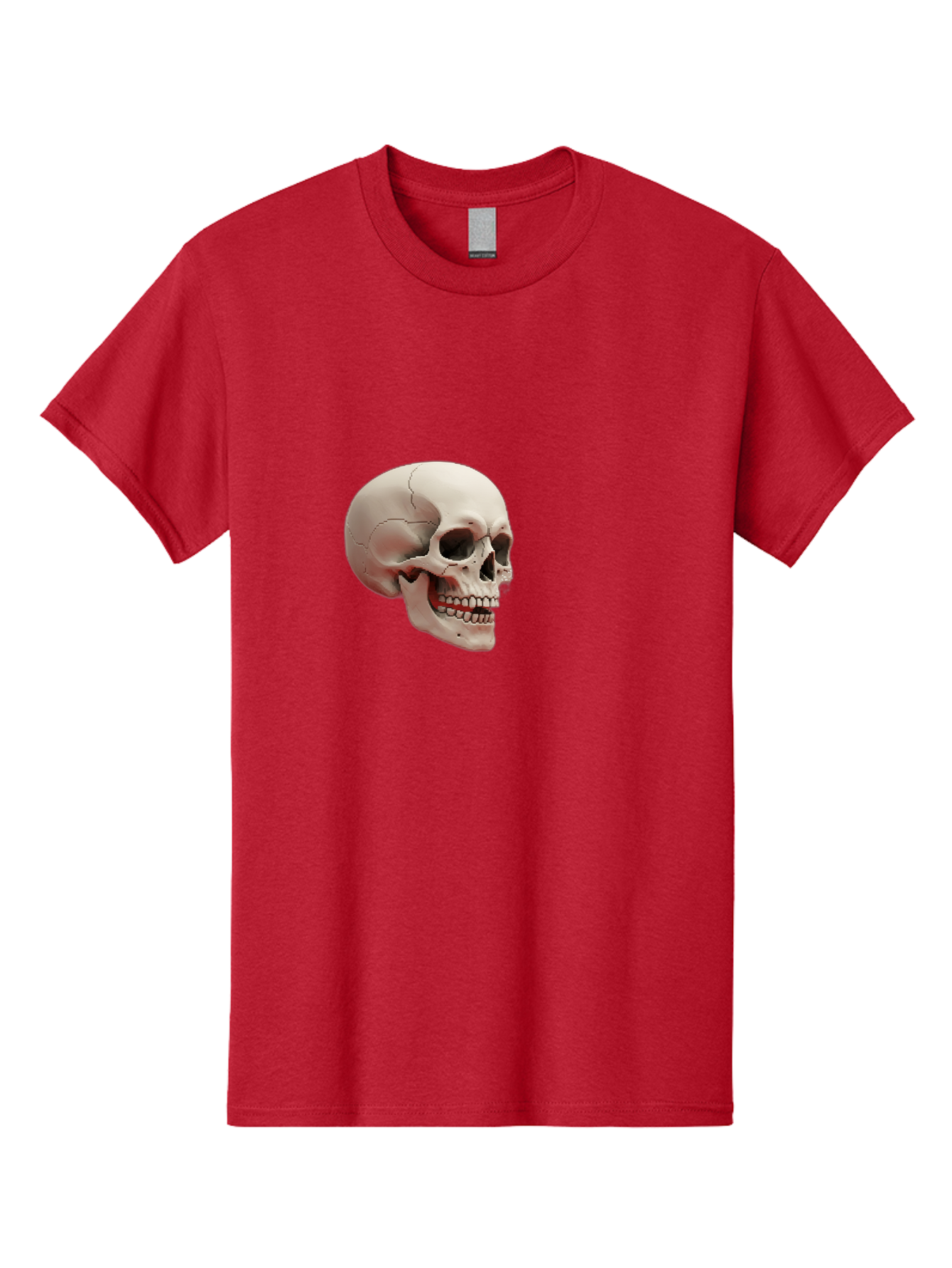 Human-Skull Men'S Graphic Tee, 100% Cotton, Comfortable Casual Summer Wear, Machine Washable, Human Skull, Skeletal Head, Anatomy, Bone Structure, Dental Anatomy, Forensic Science, Medical Education, Death Symbol, Gothic Art Bad205 9