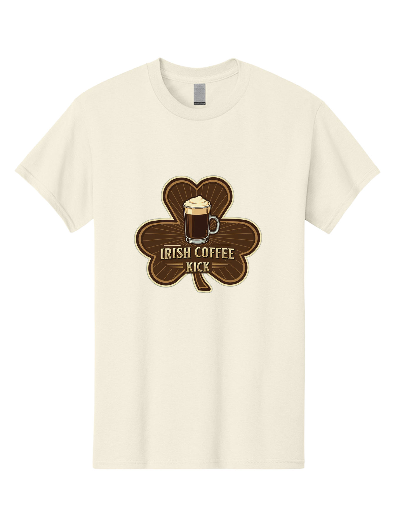 Irish-Coffee-Kick Men'S Graphic Tee, 100% Cotton, Comfortable Casual Summer Wear, Machine Washable, Irish Coffee, Coffee Kick, Coffee With Whipped Cream, Brown Cloverleaf, Energizing Beverage, Irish Heritage, Coffee Culture, Warm Drink, Bad220 14