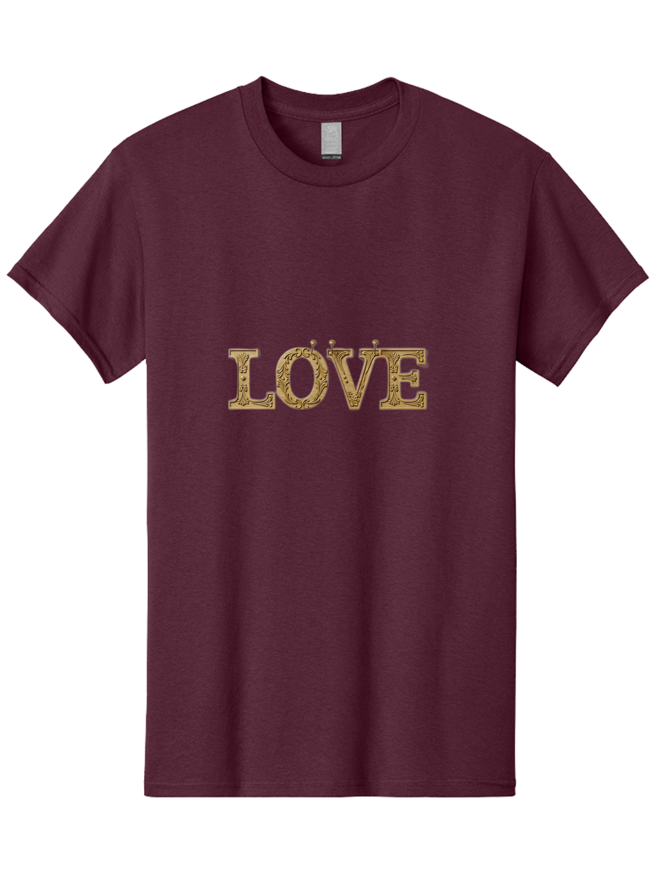Love Men'S Graphic Tee, 100% Cotton, Comfortable Casual Summer Wear, Machine Washable, Typographic Love, Wooden Letters, Floral Patterns, Decorative Font, Vintage Love, Ornate Design, Romantic Typography, Love Lettering, Decorative Text Bad283 14