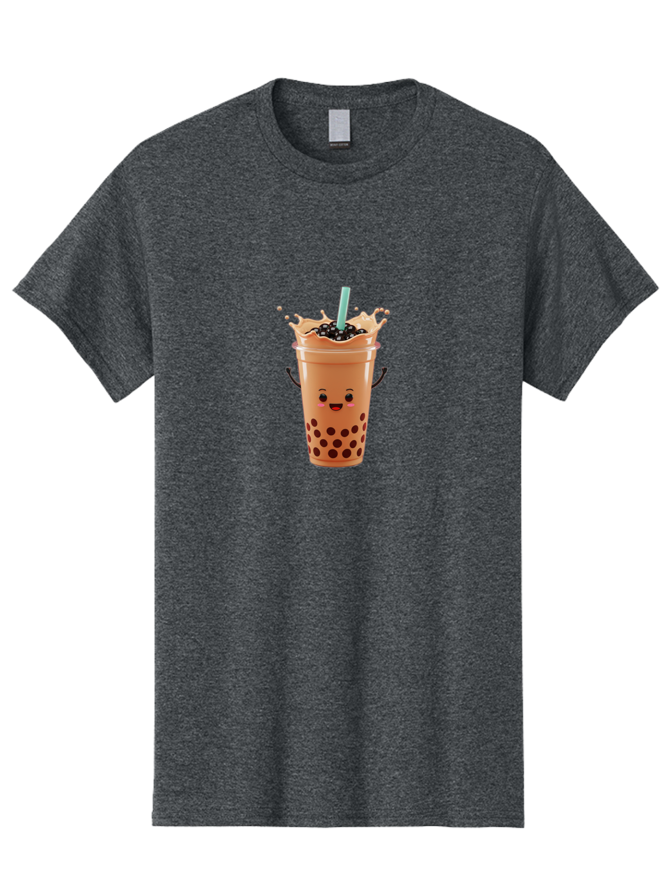Milk-Tea Men'S Graphic Tee, 100% Cotton, Comfortable Casual Summer Wear, Machine Washable, Boba Tea, Milk Tea, Tapioca Pearls, Bubble Tea, Cartoon Character, Cute Drink, Fun Beverage, Refreshing Tea, Sweet Treat, Tea Lover Bad321 12