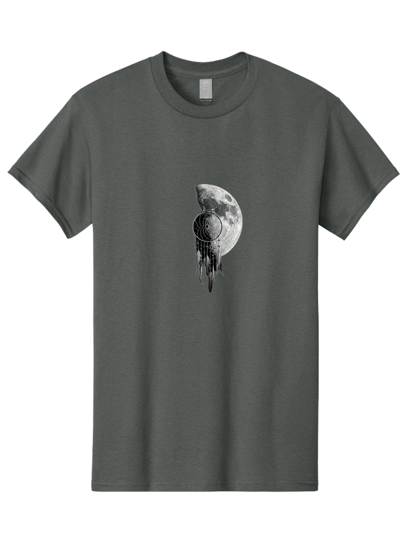 Nautilus-Moon Men'S Graphic Tee, 100% Cotton, Comfortable Casual Summer Wear, Machine Washable, Jellyfish, Moon, Lunar Cycle, Ocean Creatures, Surreal Art, Mystical Imagery, Ethereal Atmosphere, Abstract Design, Monochrome Illustration Bad356 6
