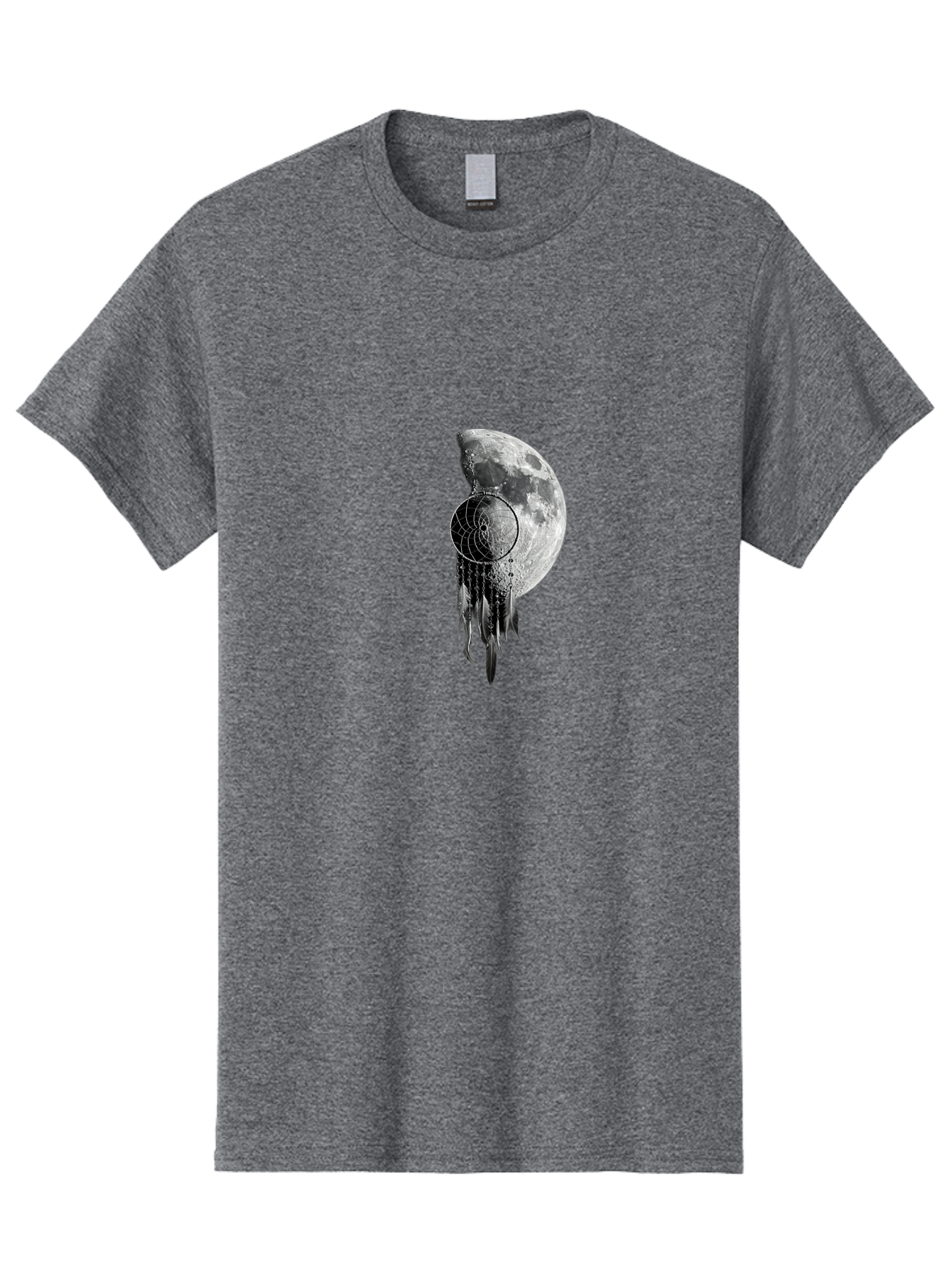 Nautilus-Moon Men'S Graphic Tee, 100% Cotton, Comfortable Casual Summer Wear, Machine Washable, Jellyfish, Moon, Lunar Cycle, Ocean Creatures, Surreal Art, Mystical Imagery, Ethereal Atmosphere, Abstract Design, Monochrome Illustration Bad356 11