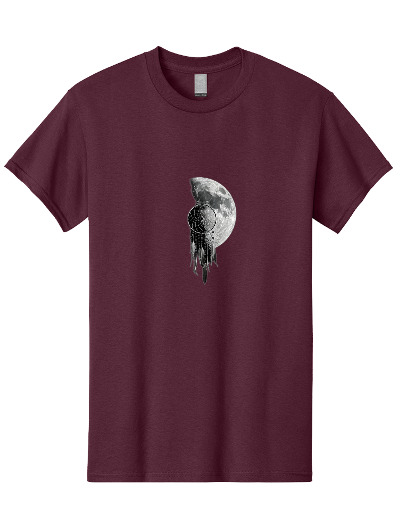 Nautilus-Moon Men'S Graphic Tee, 100% Cotton, Comfortable Casual Summer Wear, Machine Washable, Jellyfish, Moon, Lunar Cycle, Ocean Creatures, Surreal Art, Mystical Imagery, Ethereal Atmosphere, Abstract Design, Monochrome Illustration Bad356 9