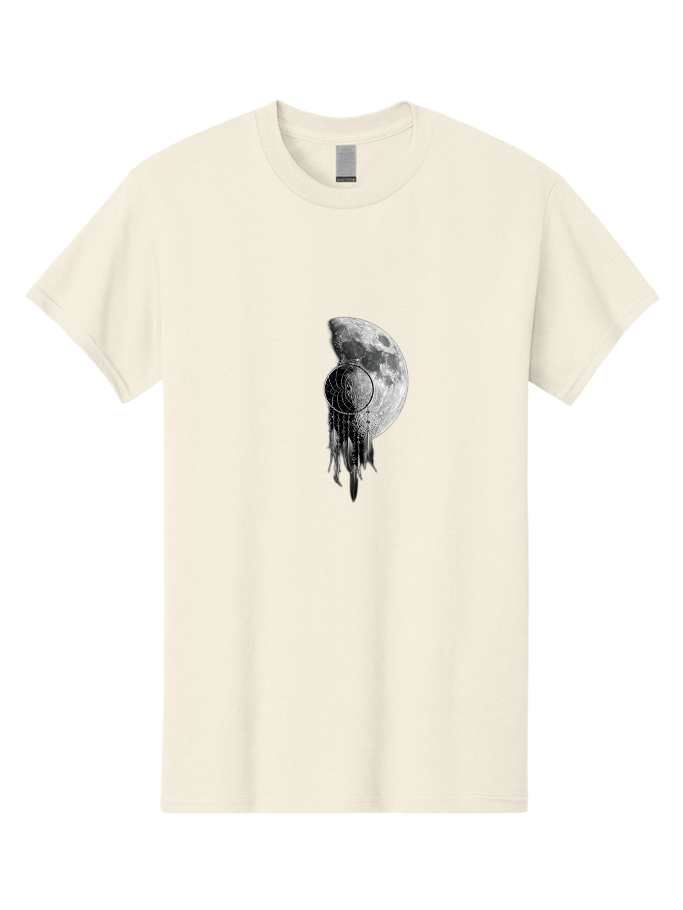 Nautilus-Moon Men'S Graphic Tee, 100% Cotton, Comfortable Casual Summer Wear, Machine Washable, Jellyfish, Moon, Lunar Cycle, Ocean Creatures, Surreal Art, Mystical Imagery, Ethereal Atmosphere, Abstract Design, Monochrome Illustration Bad356 13