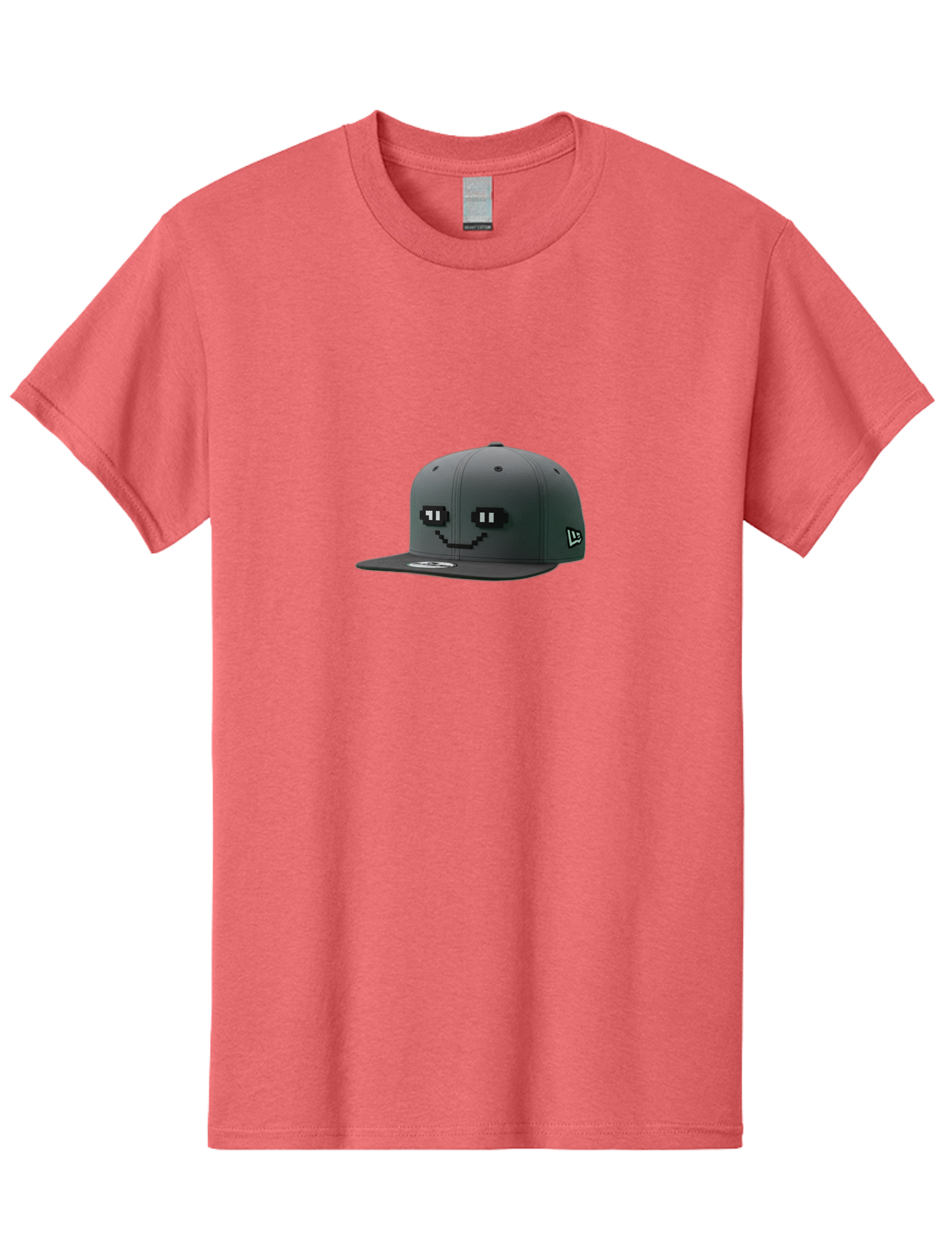 New-Era-Cap-1 Men'S Graphic Tee, 100% Cotton, Comfortable Casual Summer Wear, Machine Washable, Black Snapback Hat, Pac-Man Design, Pixel Art, Gaming Accessory, Streetwear Fashion, Trendy Apparel, Casual Wear, Black Cap Bad366 5