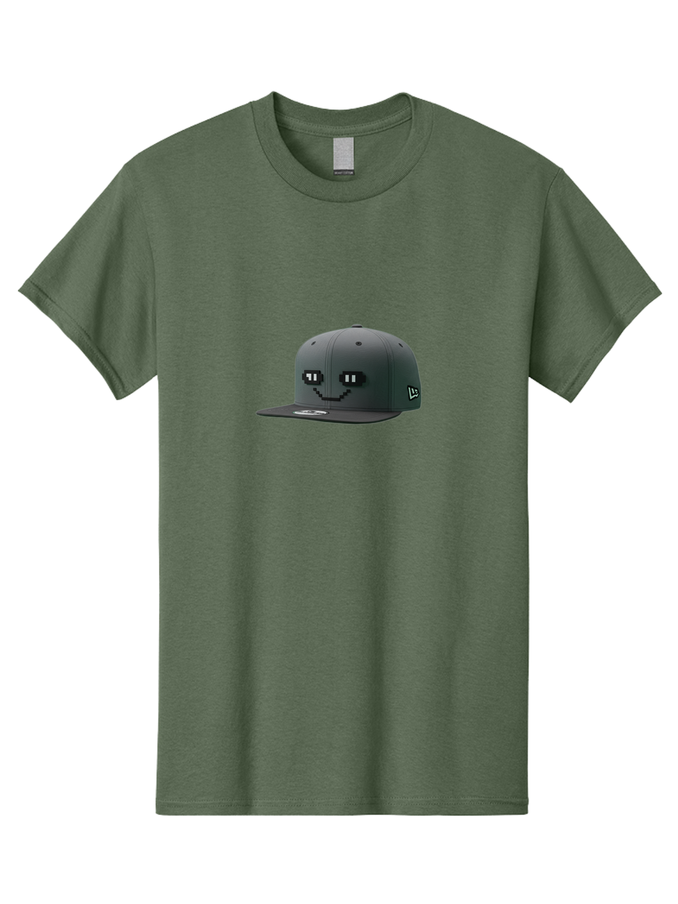 New-Era-Cap-1 Men'S Graphic Tee, 100% Cotton, Comfortable Casual Summer Wear, Machine Washable, Black Snapback Hat, Pac-Man Design, Pixel Art, Gaming Accessory, Streetwear Fashion, Trendy Apparel, Casual Wear, Black Cap Bad366 14
