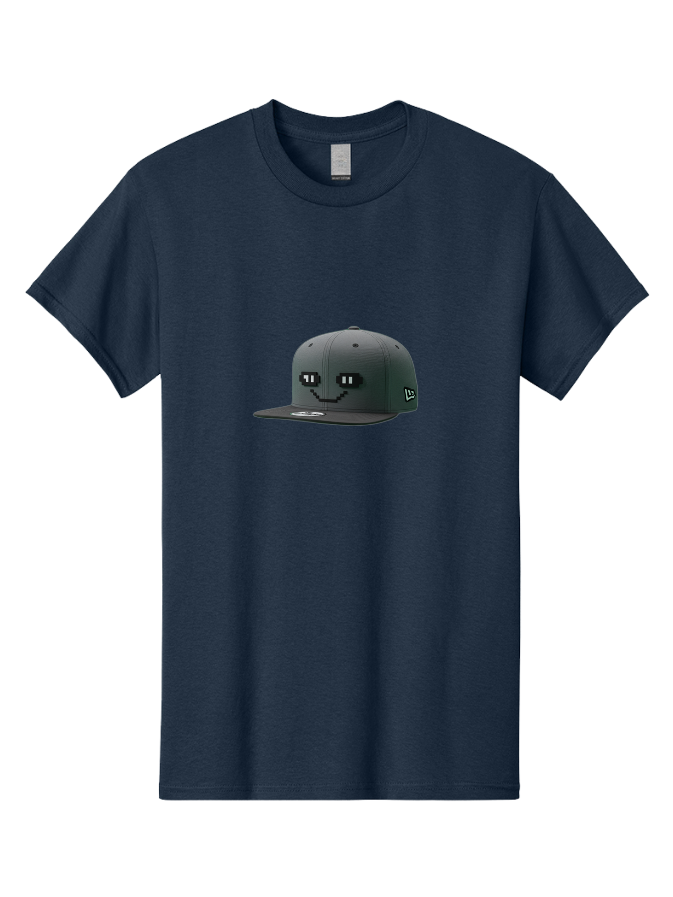 New-Era-Cap-1 Men'S Graphic Tee, 100% Cotton, Comfortable Casual Summer Wear, Machine Washable, Black Snapback Hat, Pac-Man Design, Pixel Art, Gaming Accessory, Streetwear Fashion, Trendy Apparel, Casual Wear, Black Cap Bad366 12