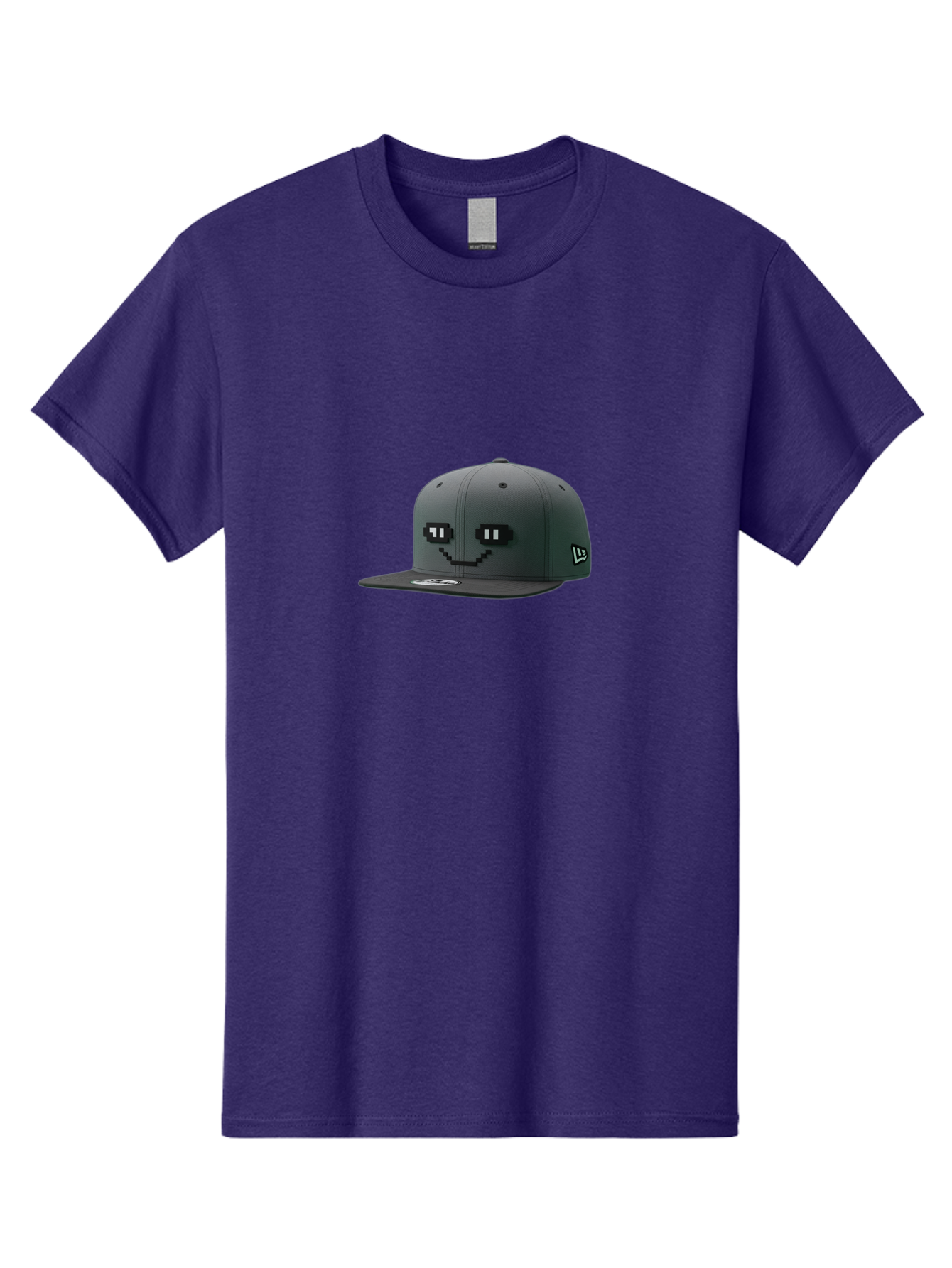 New-Era-Cap-1 Men'S Graphic Tee, 100% Cotton, Comfortable Casual Summer Wear, Machine Washable, Black Snapback Hat, Pac-Man Design, Pixel Art, Gaming Accessory, Streetwear Fashion, Trendy Apparel, Casual Wear, Black Cap Bad366 11