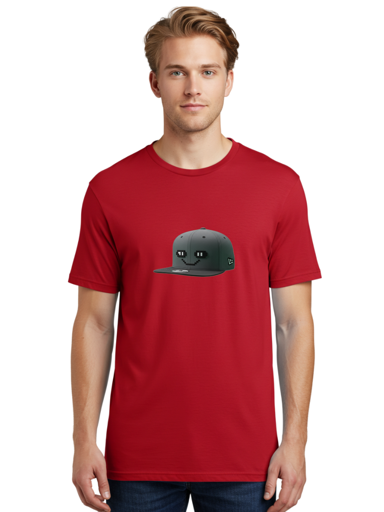 New-Era-Cap-1 Men'S Graphic Tee, 100% Cotton, Comfortable Casual Summer Wear, Machine Washable, Black Snapback Hat, Pac-Man Design, Pixel Art, Gaming Accessory, Streetwear Fashion, Trendy Apparel, Casual Wear, Black Cap Bad366 17
