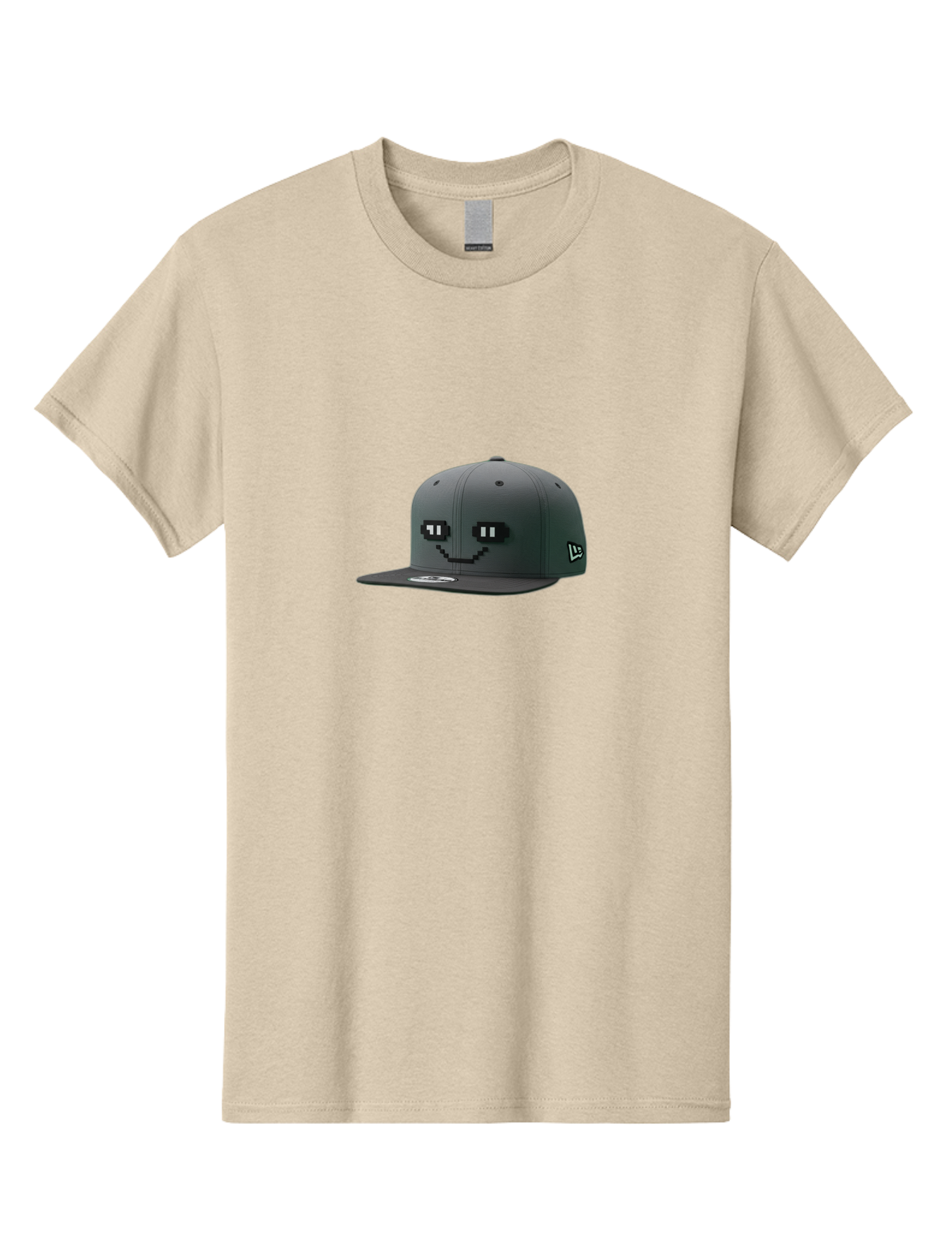New-Era-Cap-1 Men'S Graphic Tee, 100% Cotton, Comfortable Casual Summer Wear, Machine Washable, Black Snapback Hat, Pac-Man Design, Pixel Art, Gaming Accessory, Streetwear Fashion, Trendy Apparel, Casual Wear, Black Cap Bad366 10