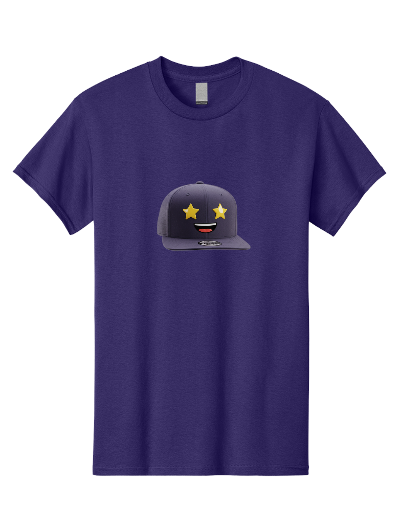 New-Era-Cap Men'S Graphic Tee, 100% Cotton, Comfortable Casual Summer Wear, Machine Washable, Baseball Cap, Emoji Face, Star Eyes, Smiling Mouth, Streetwear Fashion, Casual Style, Sports Headwear, Logo Sticker Bad368 14