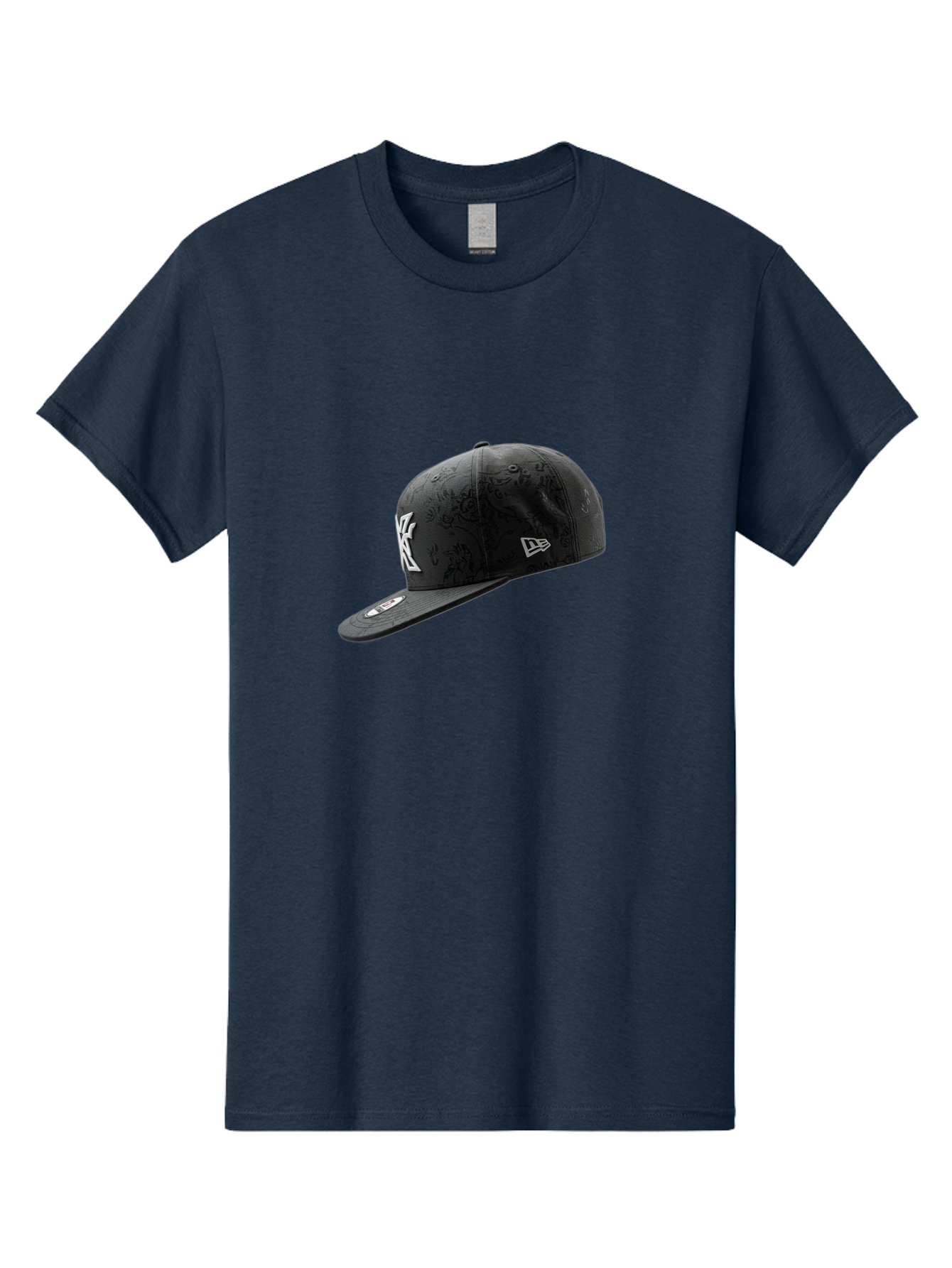 New-York-Yankees-Baseball-Cap Men'S Graphic Tee, 100% Cotton, Comfortable Casual Summer Wear, Machine Washable, New York Yankees Baseball Cap, Black Cap With White Logo, New Era Cap, Baseball Hat, Sports Fashion, Ny Logo, Mlb Merchandise, Bad372 9