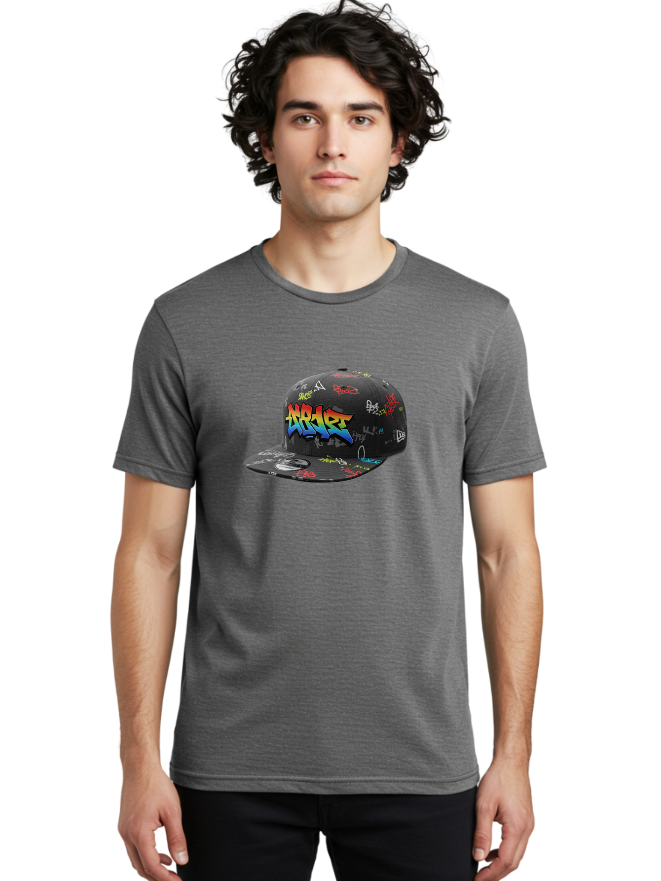 Nike-Air Men'S Graphic Tee, 100% Cotton, Comfortable Casual Summer Wear, Machine Washable, Nike Air Graffiti Hat, Streetwear Fashion, Basketball Cap, Urban Style, Colorful Design, Graffiti Art, New Era, Sportswear, Hip Hop Culture, Bad375 26