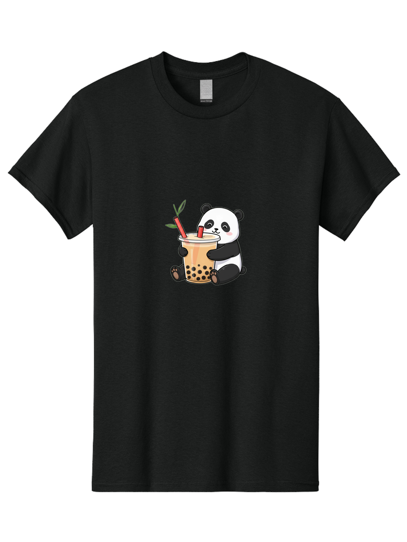 Panda-Bubble-Tea Men'S Graphic Tee, 100% Cotton, Comfortable Casual Summer Wear, Machine Washable, Cute Panda, Bubble Tea, Boba, Kawaii, Cartoon Character, Adorable, Tea Drink, Straw, Black Boba, Milk Tea, Happy Panda, Tea Lover, Boba Lover Bad399 13