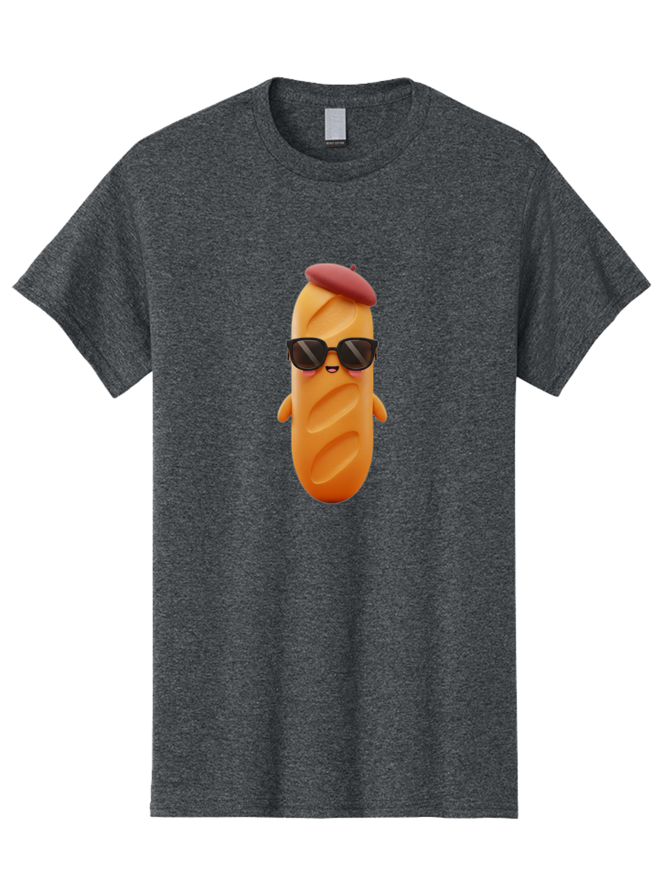 Potato-Character Men'S Graphic Tee, 100% Cotton, Comfortable Casual Summer Wear, Machine Washable, Sausage Character, Cartoon Sausage, 3D Sausage Illustration, Sausage Wearing Sunglasses, Beret On Sausage, Funny Food Character, Bad452 5