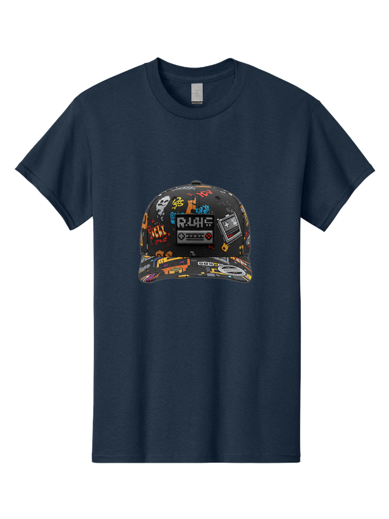 Rlyr-Baseball-Cap Men'S Graphic Tee, 100% Cotton, Comfortable Casual Summer Wear, Machine Washable, Rlyr Baseball Cap, Gaming Hat, Streetwear Fashion, Retro Gaming, Graffiti Style, Bold Graphics, Video Game Controller, Cassette Tape Design Bad492 10