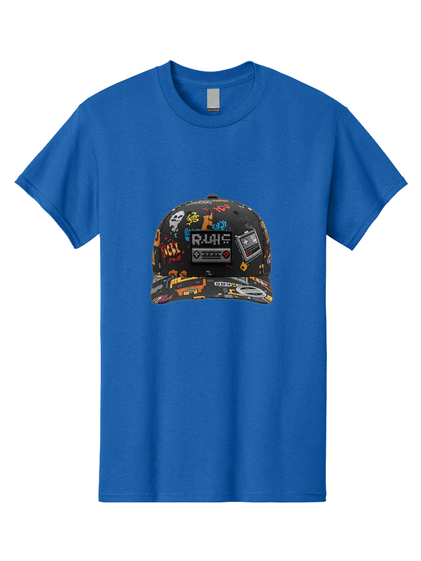 Rlyr-Baseball-Cap Men'S Graphic Tee, 100% Cotton, Comfortable Casual Summer Wear, Machine Washable, Rlyr Baseball Cap, Gaming Hat, Streetwear Fashion, Retro Gaming, Graffiti Style, Bold Graphics, Video Game Controller, Cassette Tape Design Bad492 14