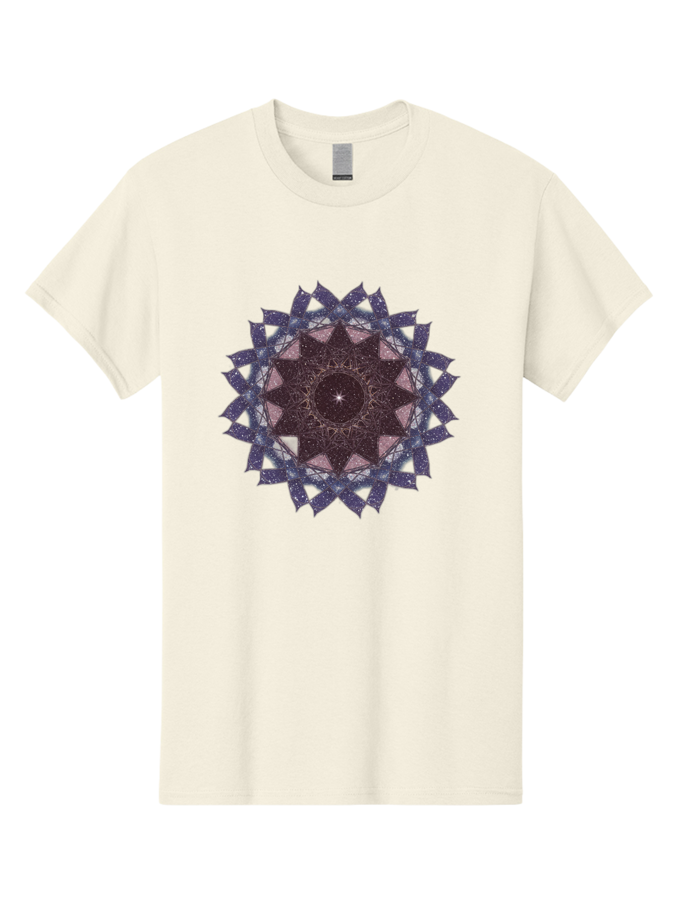 Sacred-Geometry-Star Men'S Graphic Tee, 100% Cotton, Comfortable Casual Summer Wear, Machine Washable, Sacred Geometry, Mandala Art, Geometric Patterns, Star Symbol, Spiritual Design, Mystical Shapes, Cosmic Theme, Intricate Details, Bad501 7