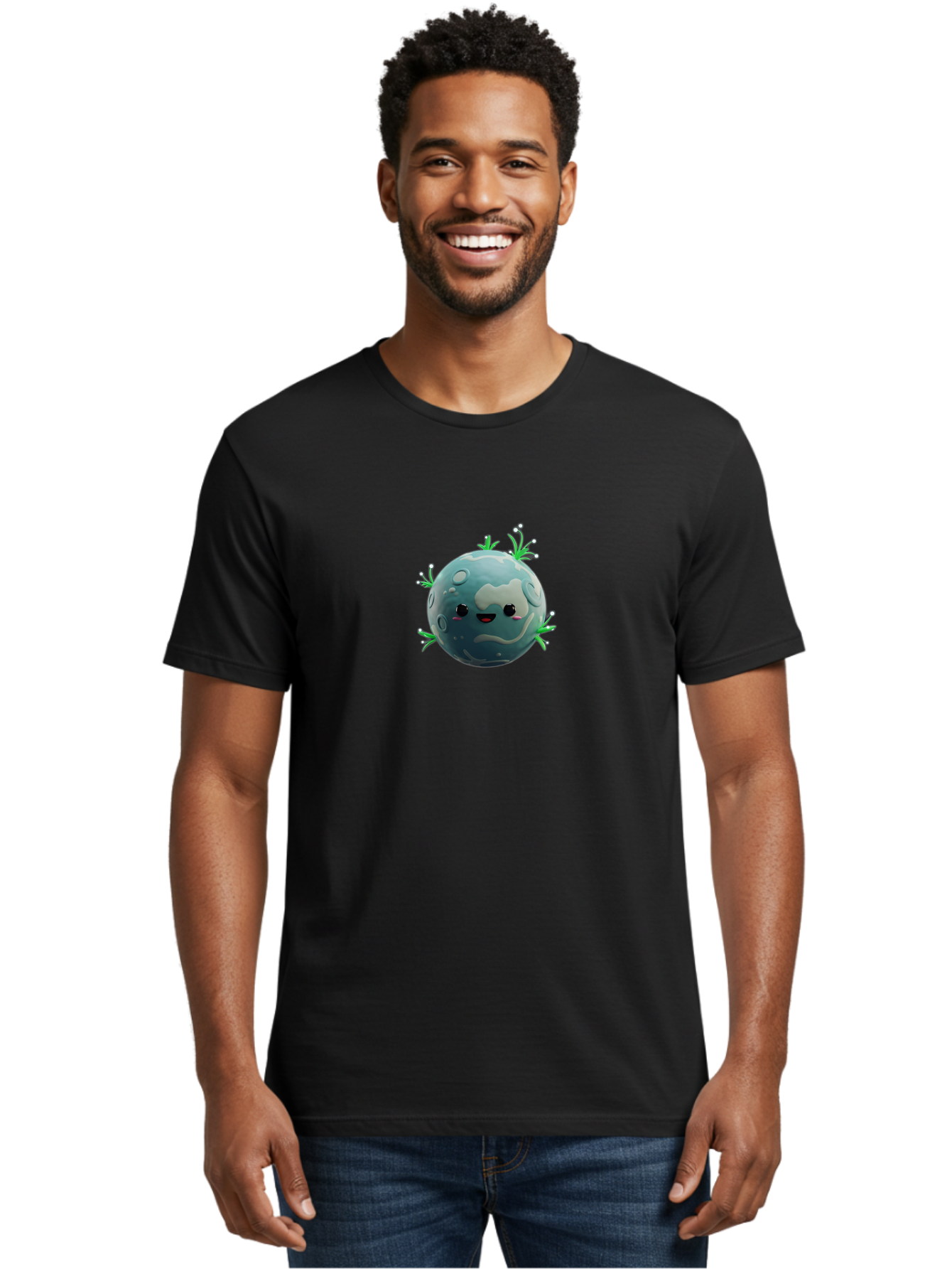 Sad-Earth Men'S Graphic Tee, 100% Cotton, Comfortable Casual Summer Wear, Machine Washable, Cartoon Earth, Sad Face, Crying Planet, Pollution, Climate Change, Environmental Issues, Global Warming, Eco-Friendly, Conservation Bad502 27