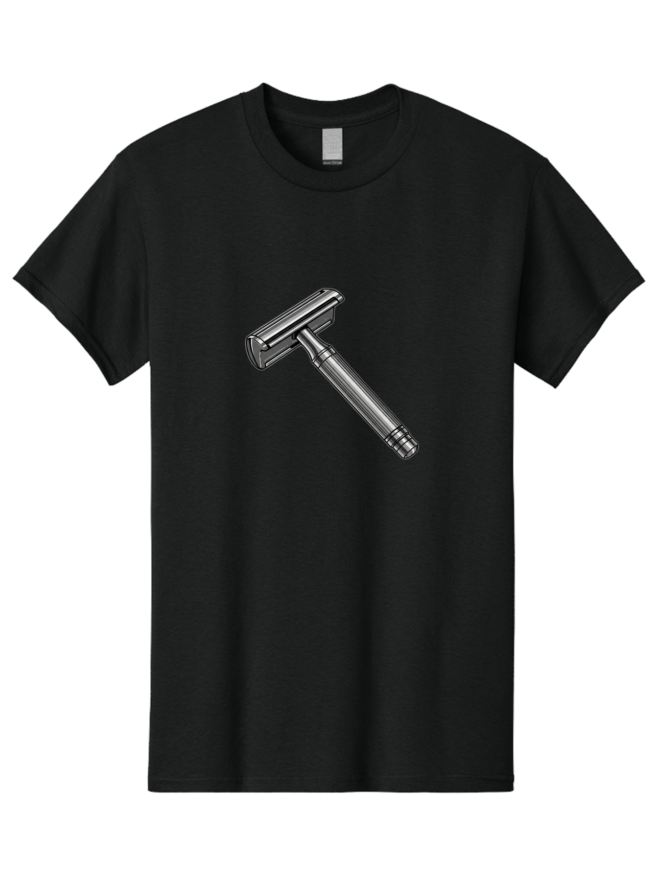Safety-Razor Men'S Graphic Tee, 100% Cotton, Comfortable Casual Summer Wear, Machine Washable, Safety Razor, Metal Razor, Shaving Equipment, Double Edge Razor, Men'S Grooming, Shaving Accessories, Personal Care Bad504 3