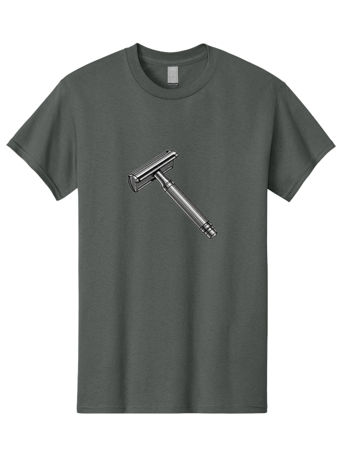 Safety-Razor Men'S Graphic Tee, 100% Cotton, Comfortable Casual Summer Wear, Machine Washable, Safety Razor, Metal Razor, Shaving Equipment, Double Edge Razor, Men'S Grooming, Shaving Accessories, Personal Care Bad504 4
