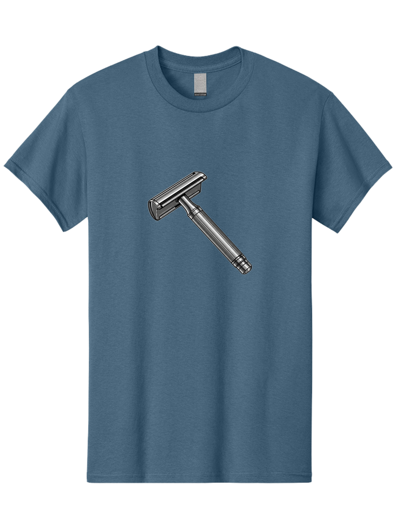 Safety-Razor Men'S Graphic Tee, 100% Cotton, Comfortable Casual Summer Wear, Machine Washable, Safety Razor, Metal Razor, Shaving Equipment, Double Edge Razor, Men'S Grooming, Shaving Accessories, Personal Care Bad504 5
