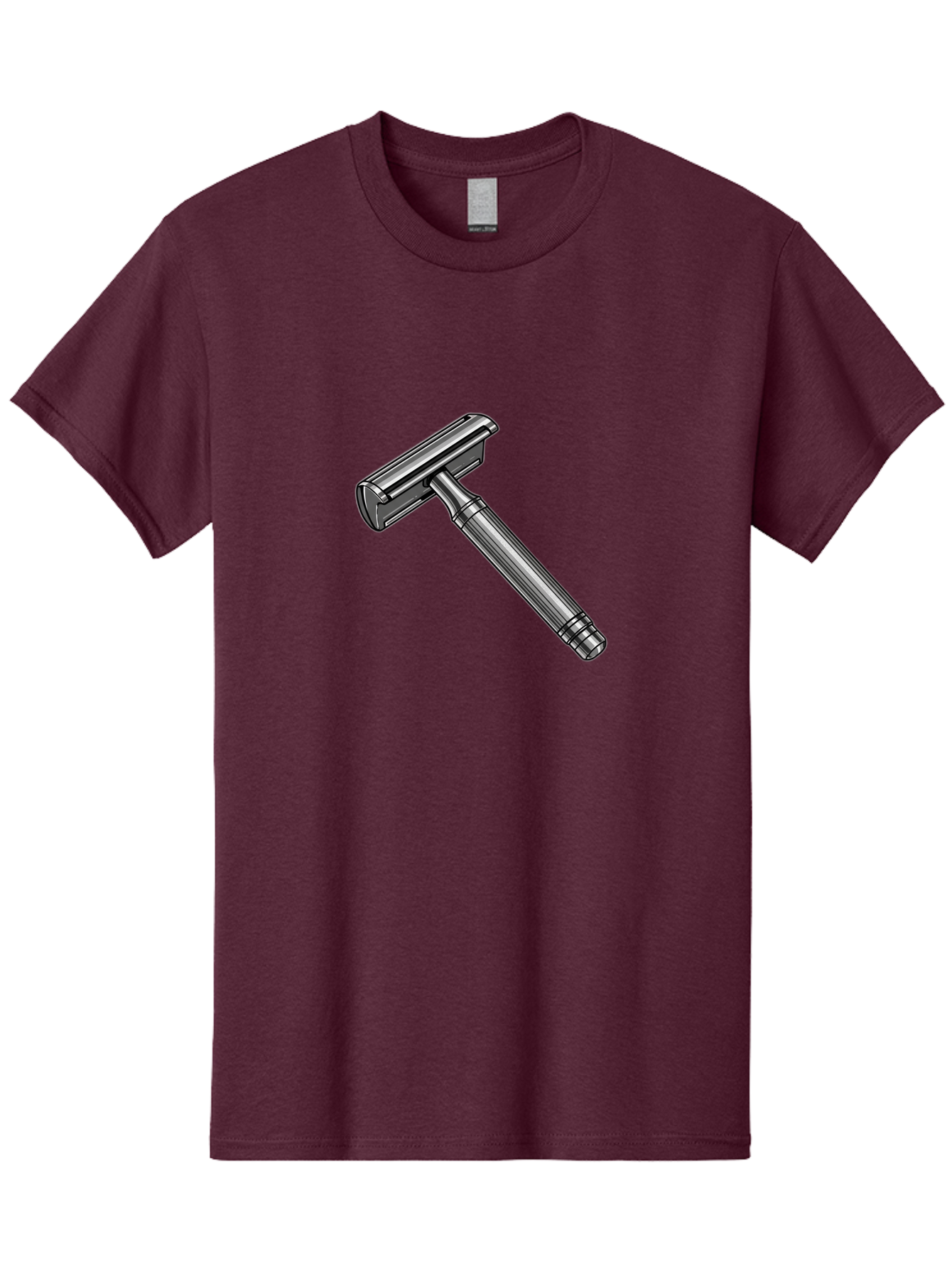 Safety-Razor Men'S Graphic Tee, 100% Cotton, Comfortable Casual Summer Wear, Machine Washable, Safety Razor, Metal Razor, Shaving Equipment, Double Edge Razor, Men'S Grooming, Shaving Accessories, Personal Care Bad504 12