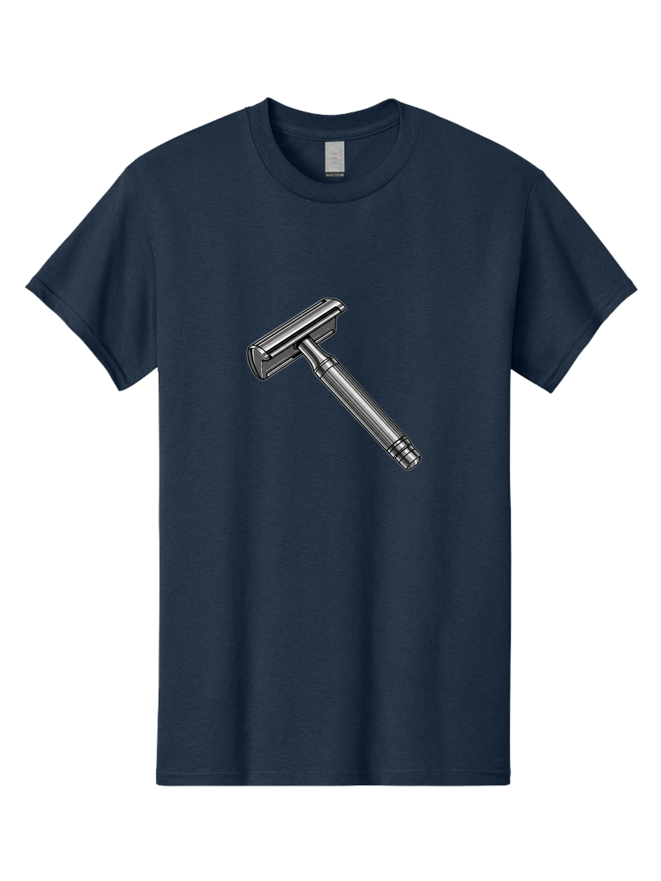 Safety-Razor Men'S Graphic Tee, 100% Cotton, Comfortable Casual Summer Wear, Machine Washable, Safety Razor, Metal Razor, Shaving Equipment, Double Edge Razor, Men'S Grooming, Shaving Accessories, Personal Care Bad504 13