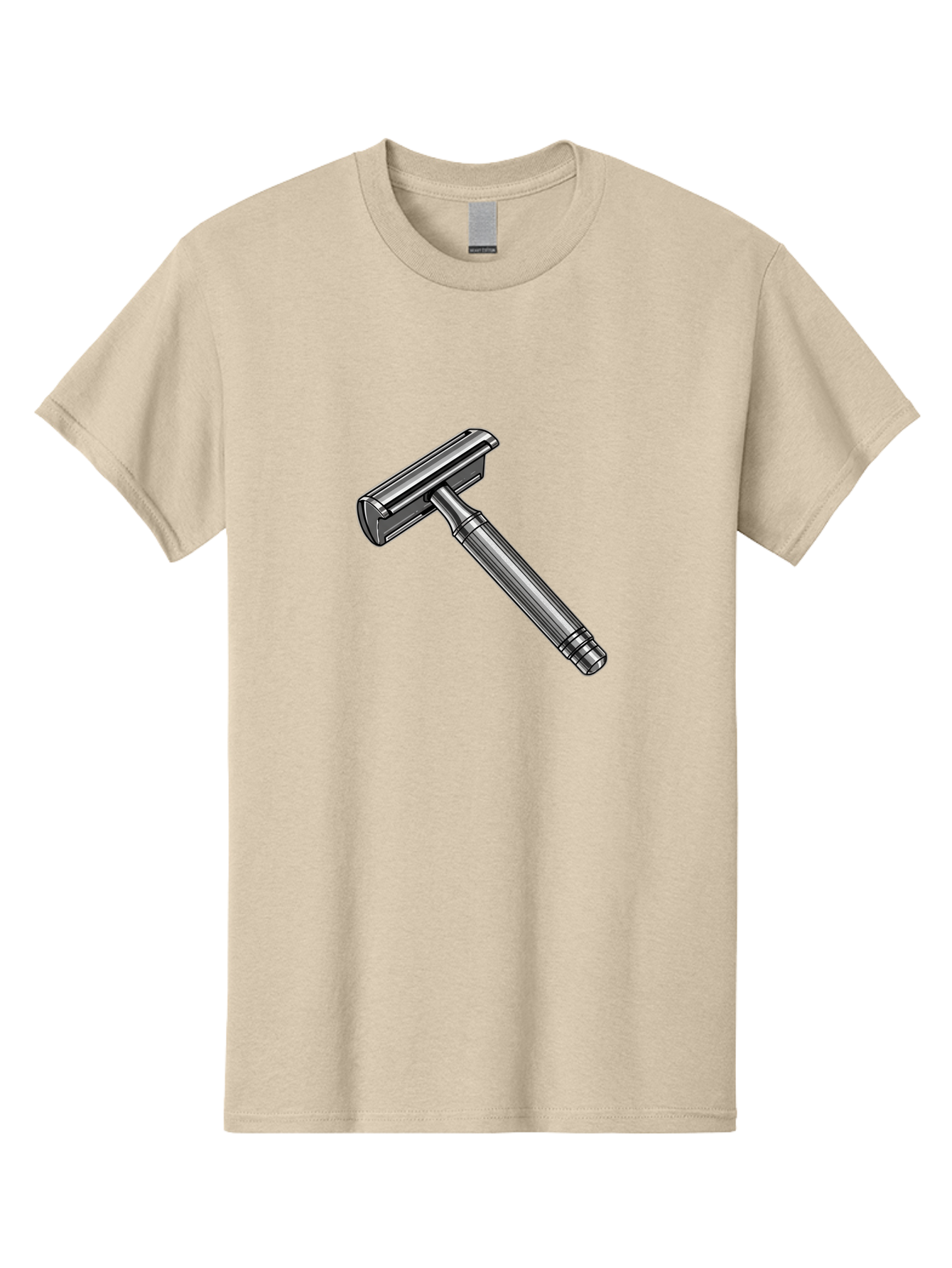 Safety-Razor Men'S Graphic Tee, 100% Cotton, Comfortable Casual Summer Wear, Machine Washable, Safety Razor, Metal Razor, Shaving Equipment, Double Edge Razor, Men'S Grooming, Shaving Accessories, Personal Care Bad504 7