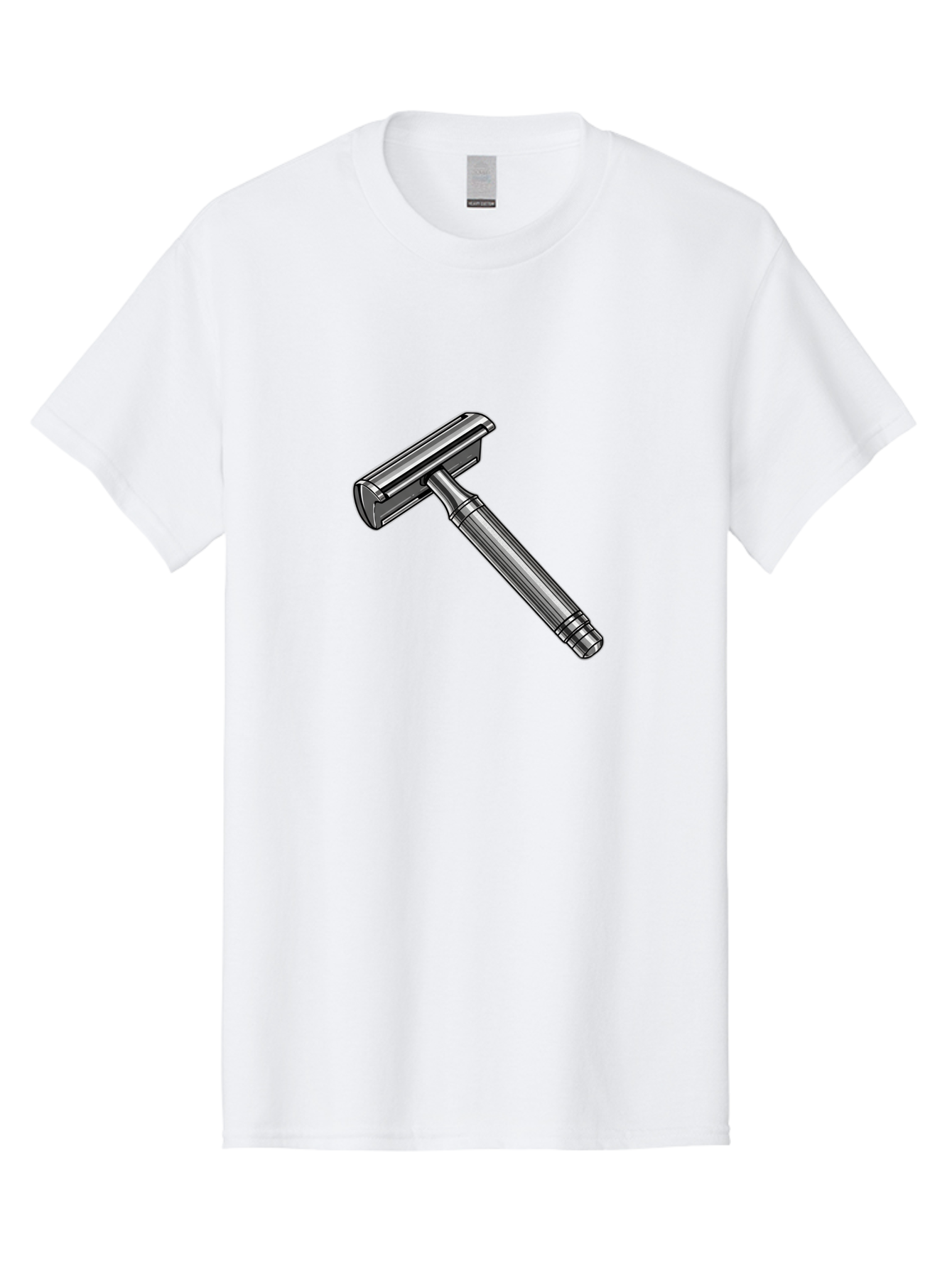 Safety-Razor Men'S Graphic Tee, 100% Cotton, Comfortable Casual Summer Wear, Machine Washable, Safety Razor, Metal Razor, Shaving Equipment, Double Edge Razor, Men'S Grooming, Shaving Accessories, Personal Care Bad504 8