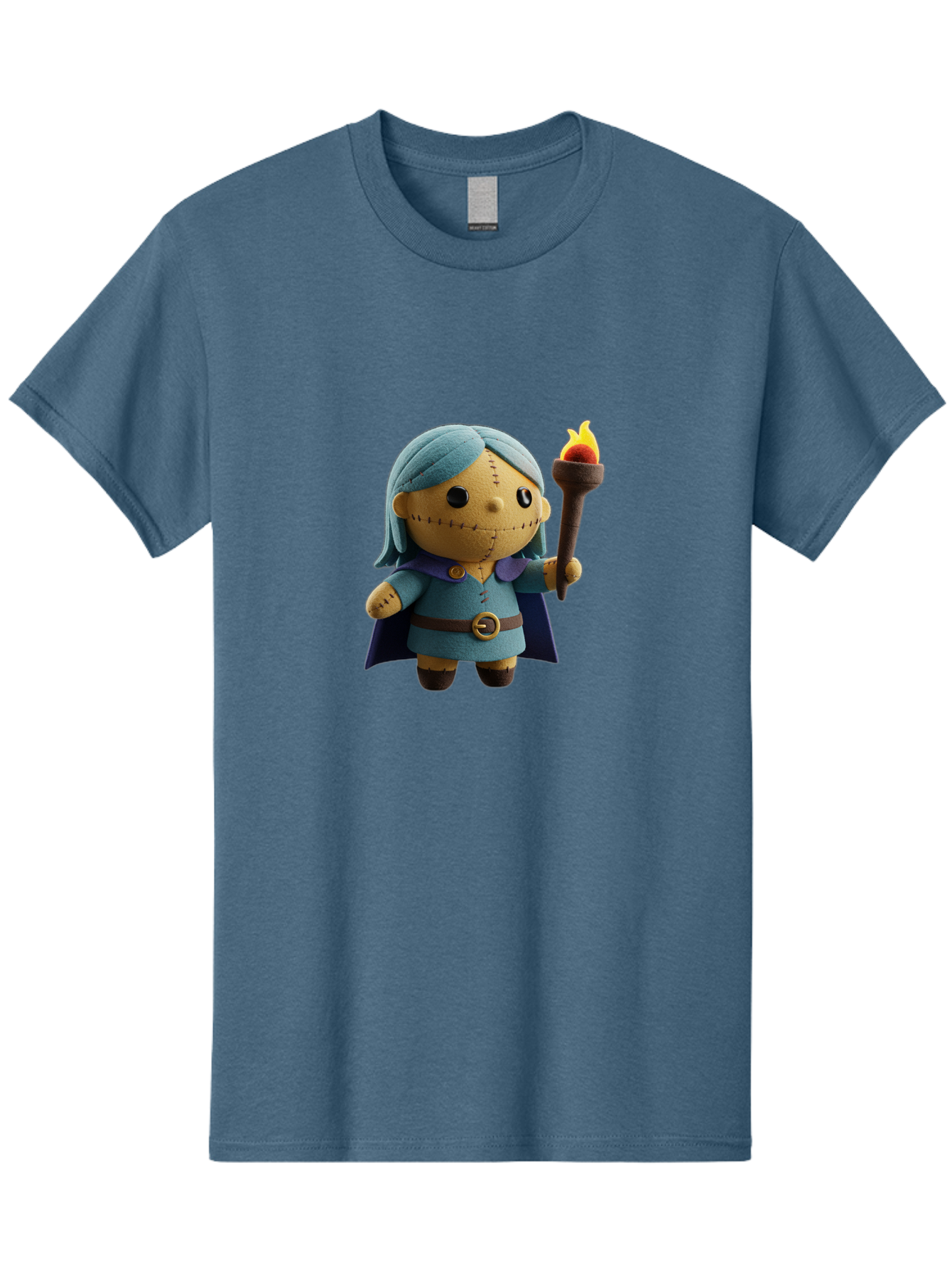 Sally Men'S Graphic Tee, 100% Cotton, Comfortable Casual Summer Wear, Machine Washable, Sally Figurine, Nightmare Before Christmas Character, Stitched Face, Blue Dress, Cape, Torch, Whimsical Design, Collectible Toy, Halloween Decoration Bad506 7