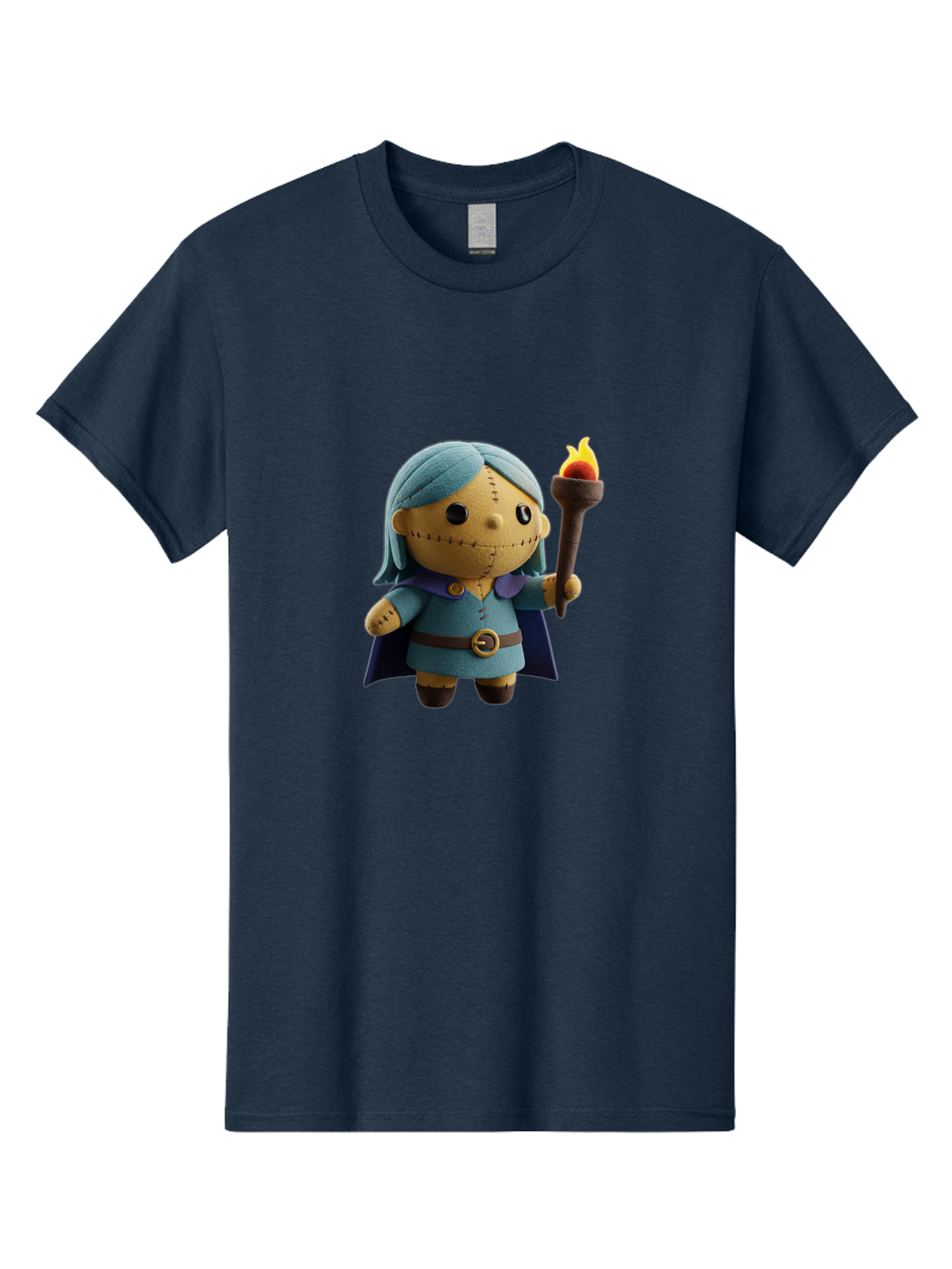 Sally Men'S Graphic Tee, 100% Cotton, Comfortable Casual Summer Wear, Machine Washable, Sally Figurine, Nightmare Before Christmas Character, Stitched Face, Blue Dress, Cape, Torch, Whimsical Design, Collectible Toy, Halloween Decoration Bad506 10