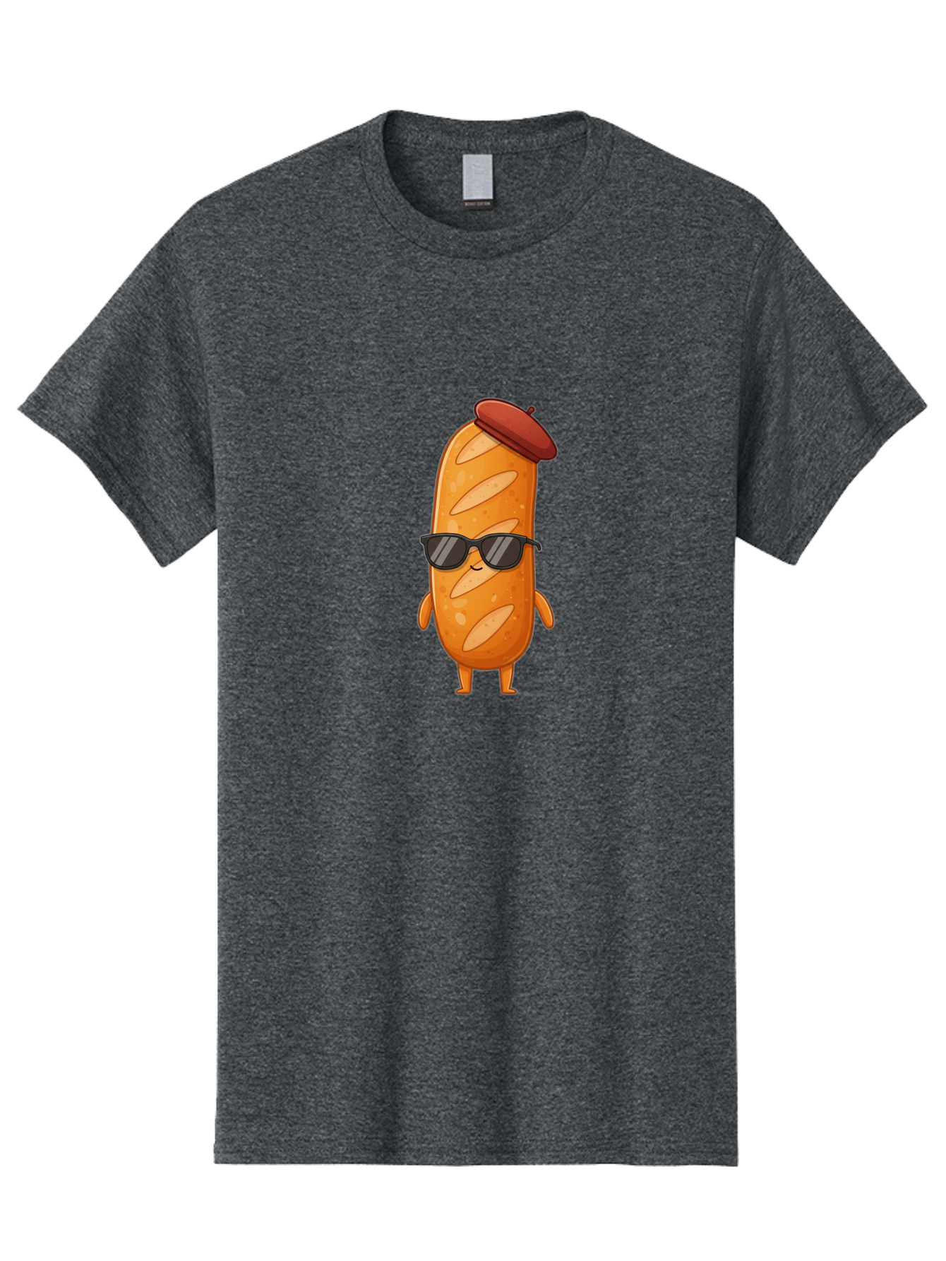 Sausage-Roll Men'S Graphic Tee, 100% Cotton, Comfortable Casual Summer Wear, Machine Washable, Cartoon Bread Character, Bread With Sunglasses, Bread With Beret, Funny Food Illustration, Humorous Baked Goods, Quirky Cartoon Character, Bad513 10