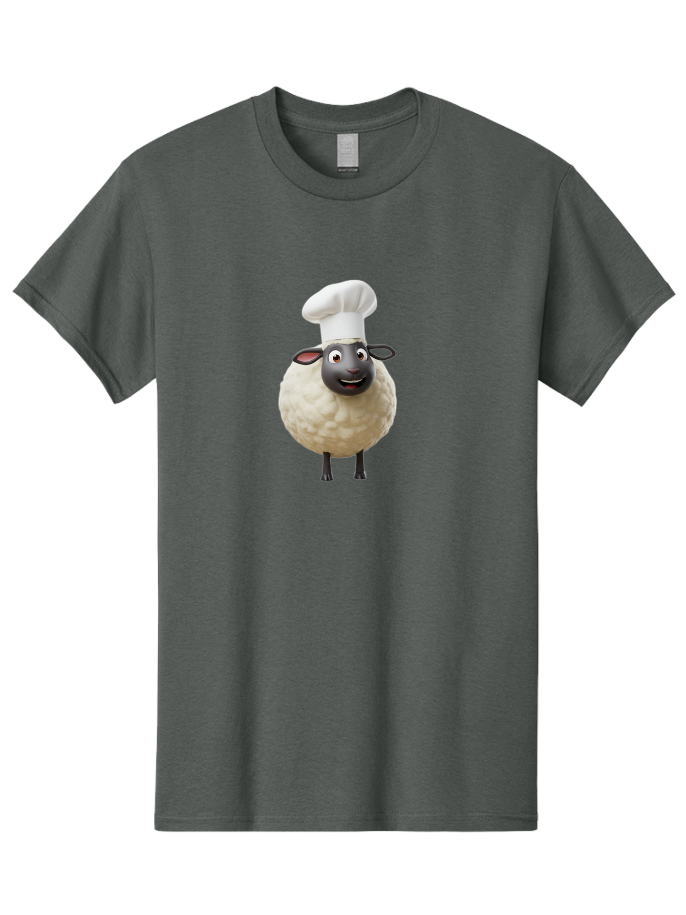 Shaun-The-Sheep-Chef Men'S Graphic Tee, 100% Cotton, Comfortable Casual Summer Wear, Machine Washable, Shaun The Sheep, Chef Hat, Cartoon Character, Cooking, Culinary, Funny Animal, 3D Animation, Character Design, Humorous, Whimsical, Lamb, Bad537 7