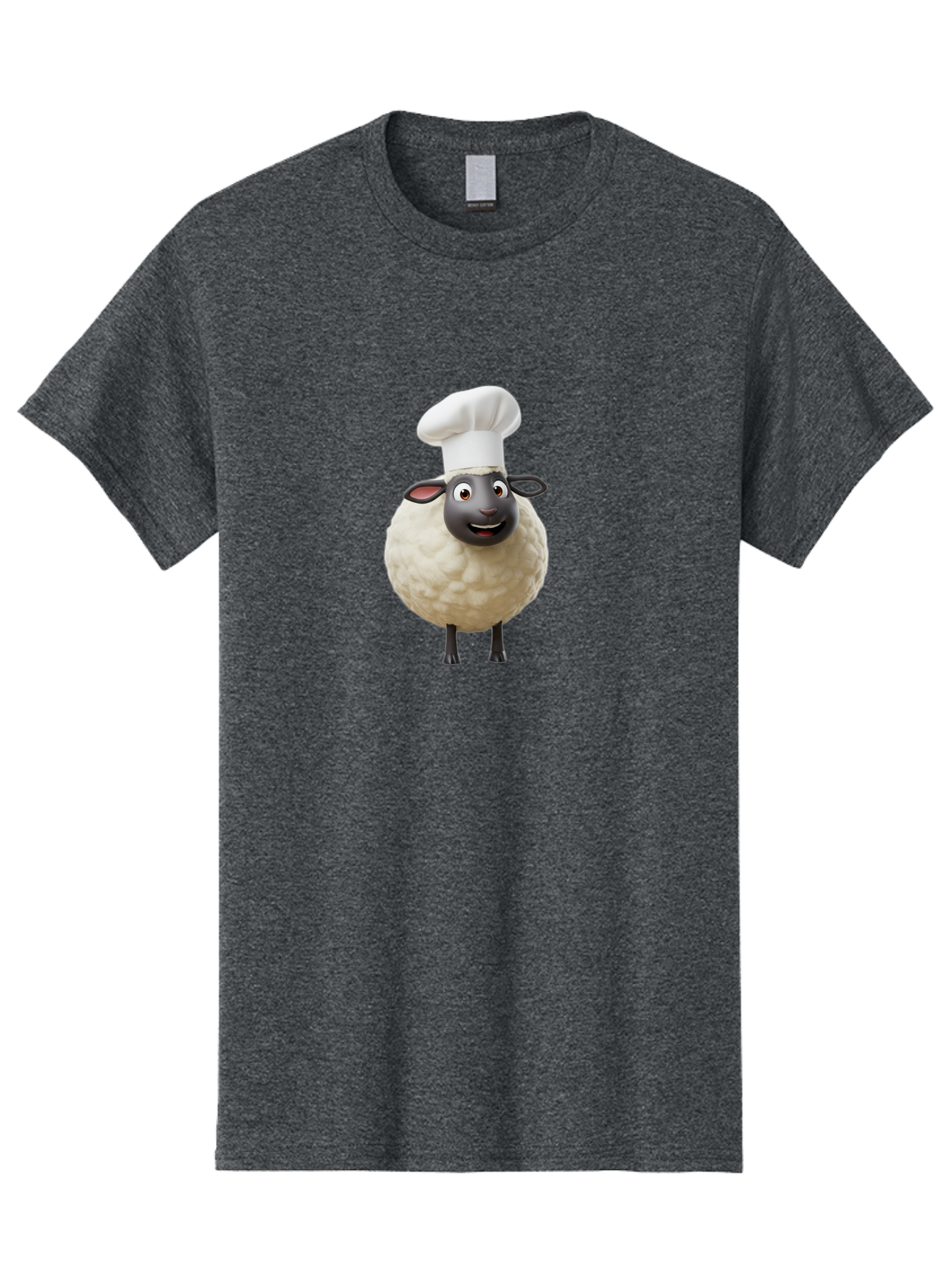 Shaun-The-Sheep-Chef Men'S Graphic Tee, 100% Cotton, Comfortable Casual Summer Wear, Machine Washable, Shaun The Sheep, Chef Hat, Cartoon Character, Cooking, Culinary, Funny Animal, 3D Animation, Character Design, Humorous, Whimsical, Lamb, Bad537 15