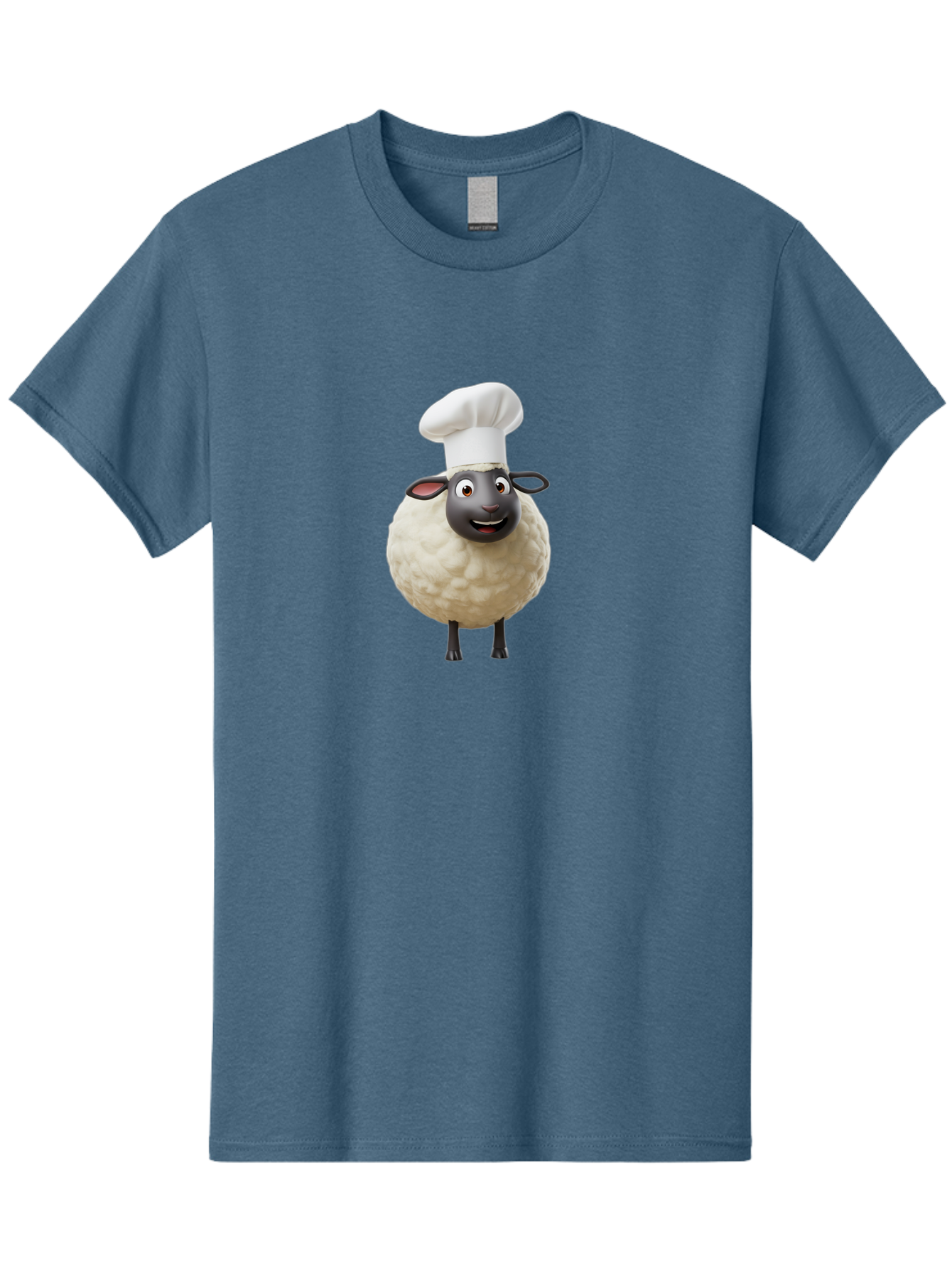 Shaun-The-Sheep-Chef Men'S Graphic Tee, 100% Cotton, Comfortable Casual Summer Wear, Machine Washable, Shaun The Sheep, Chef Hat, Cartoon Character, Cooking, Culinary, Funny Animal, 3D Animation, Character Design, Humorous, Whimsical, Lamb, Bad537 6