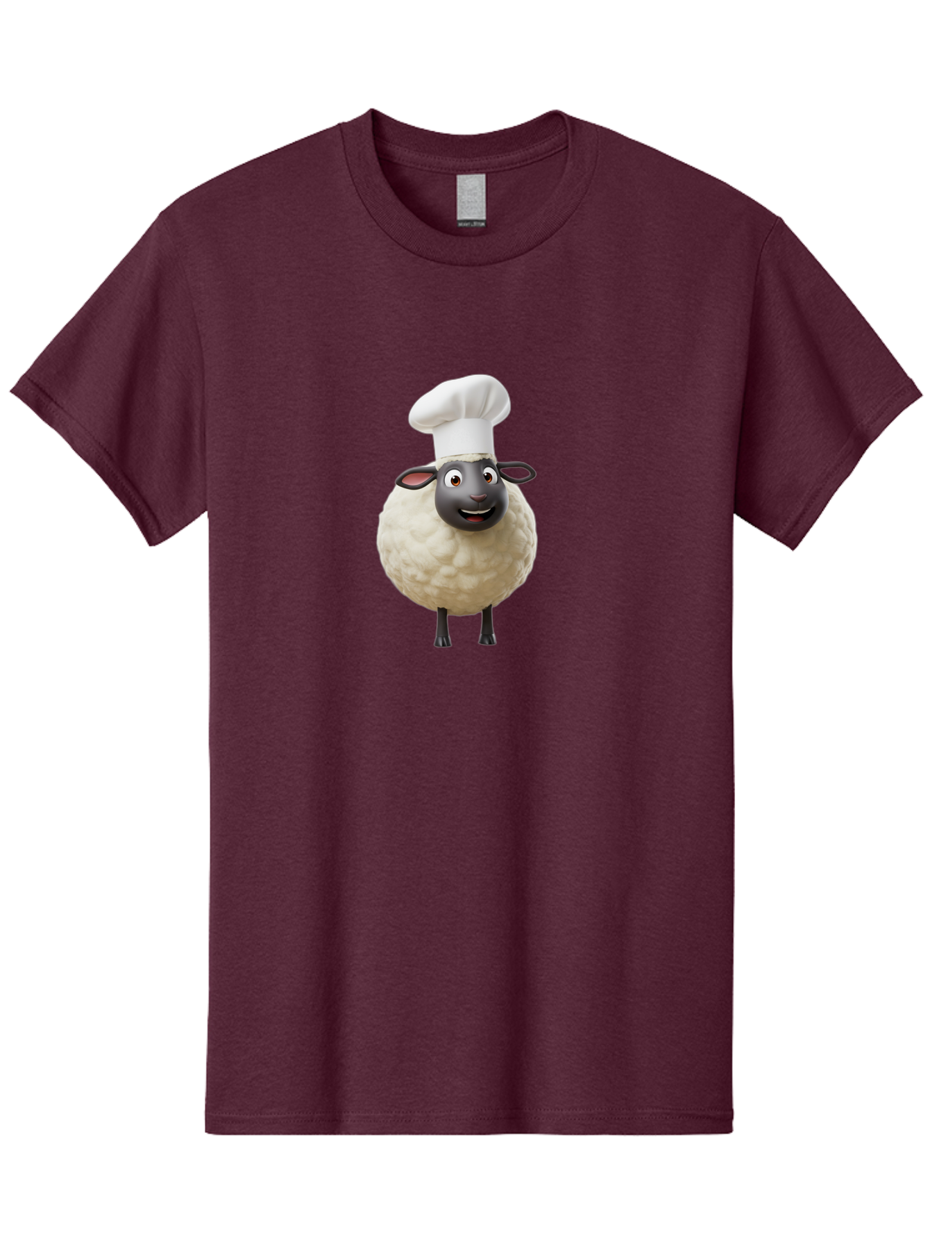 Shaun-The-Sheep-Chef Men'S Graphic Tee, 100% Cotton, Comfortable Casual Summer Wear, Machine Washable, Shaun The Sheep, Chef Hat, Cartoon Character, Cooking, Culinary, Funny Animal, 3D Animation, Character Design, Humorous, Whimsical, Lamb, Bad537 11