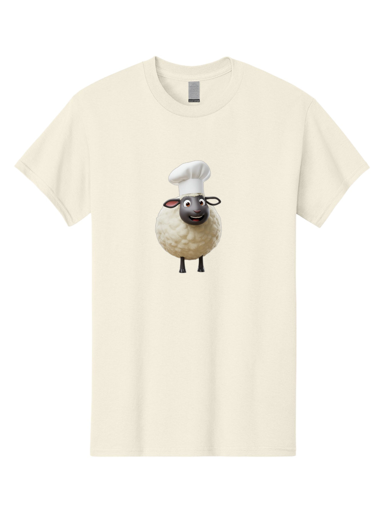 Shaun-The-Sheep-Chef Men'S Graphic Tee, 100% Cotton, Comfortable Casual Summer Wear, Machine Washable, Shaun The Sheep, Chef Hat, Cartoon Character, Cooking, Culinary, Funny Animal, 3D Animation, Character Design, Humorous, Whimsical, Lamb, Bad537 13