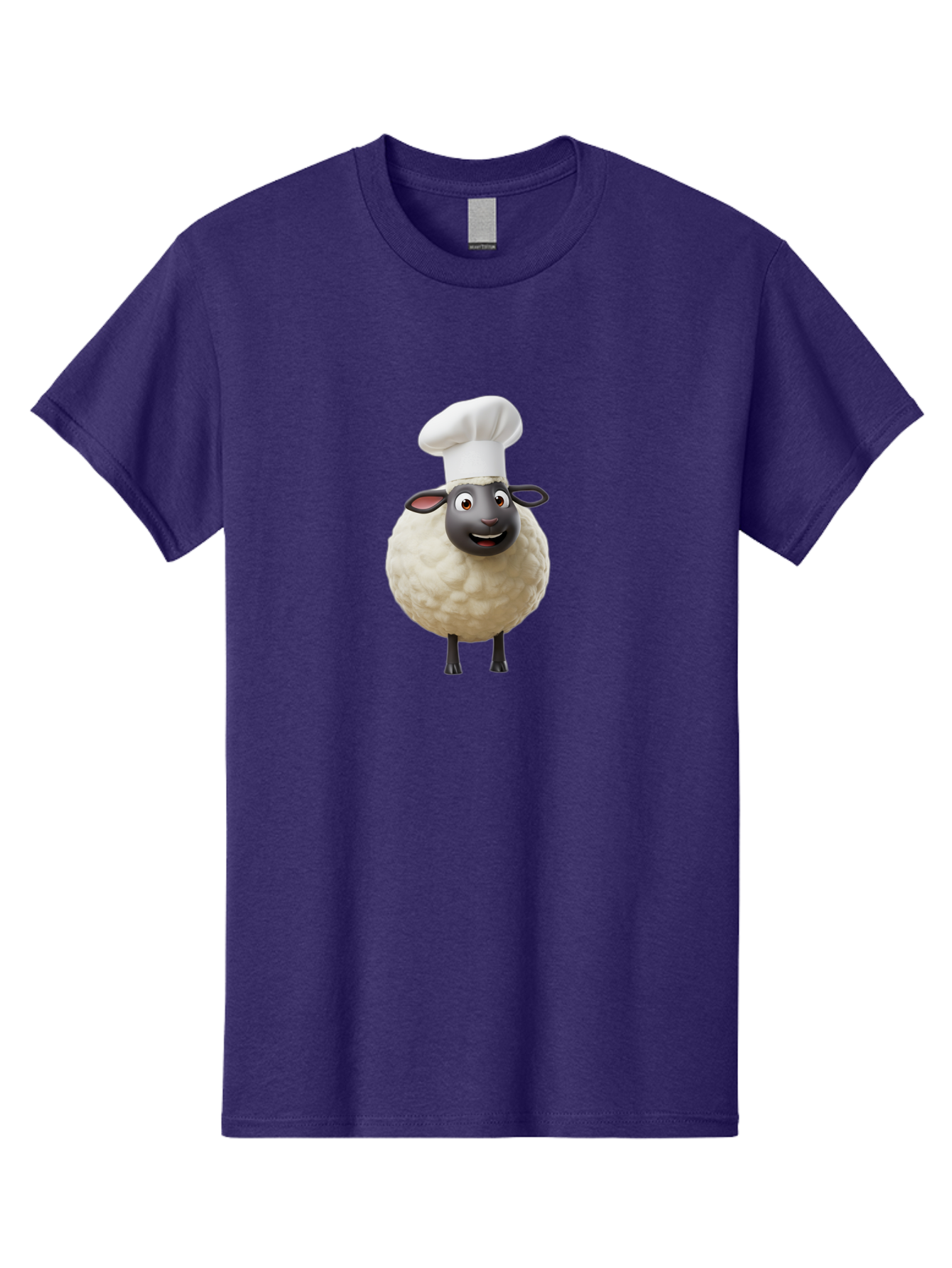 Shaun-The-Sheep-Chef Men'S Graphic Tee, 100% Cotton, Comfortable Casual Summer Wear, Machine Washable, Shaun The Sheep, Chef Hat, Cartoon Character, Cooking, Culinary, Funny Animal, 3D Animation, Character Design, Humorous, Whimsical, Lamb, Bad537 5
