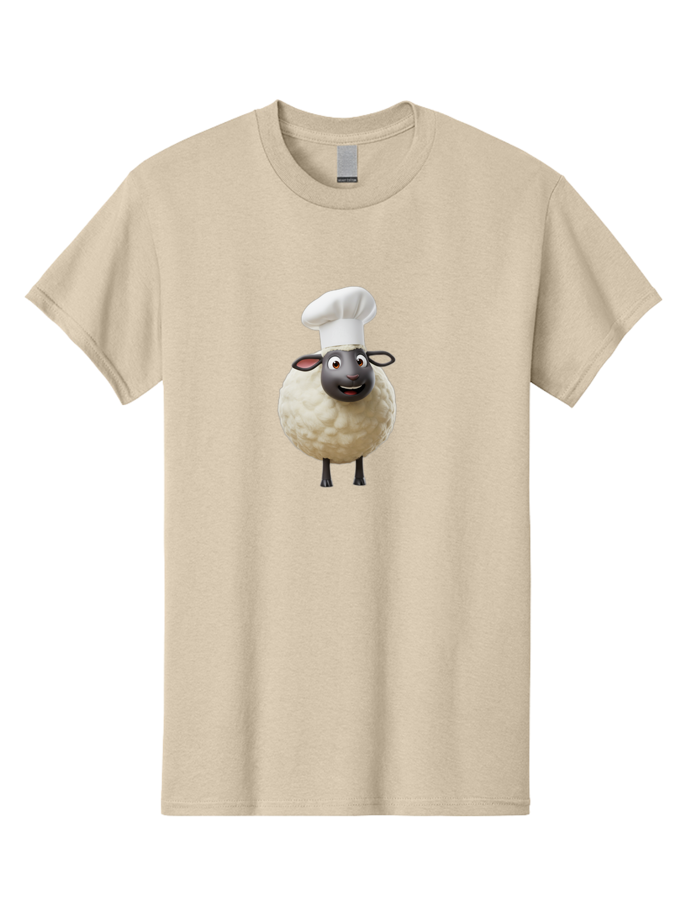 Shaun-The-Sheep-Chef Men'S Graphic Tee, 100% Cotton, Comfortable Casual Summer Wear, Machine Washable, Shaun The Sheep, Chef Hat, Cartoon Character, Cooking, Culinary, Funny Animal, 3D Animation, Character Design, Humorous, Whimsical, Lamb, Bad537 12