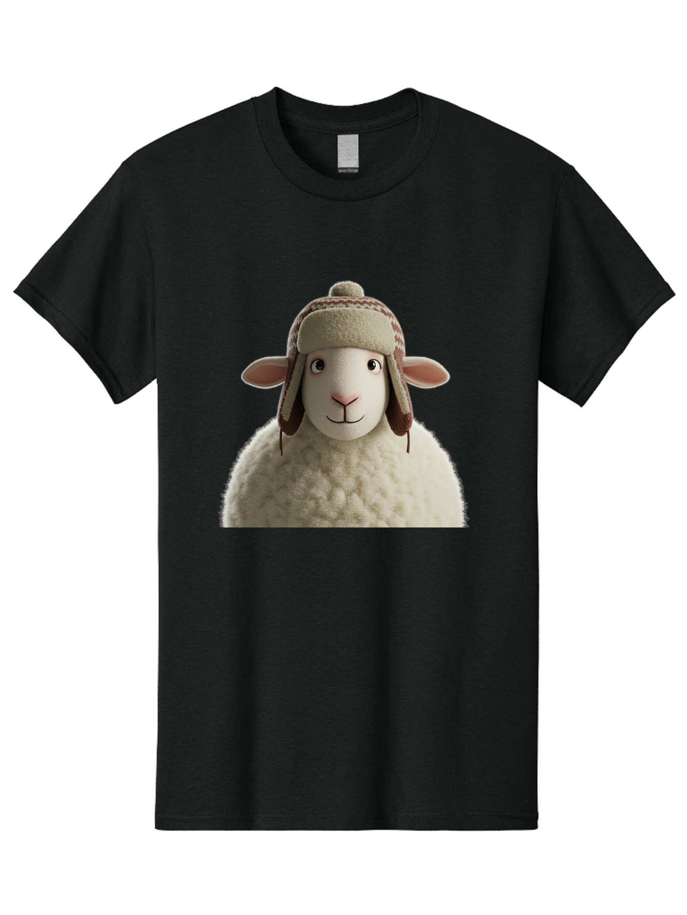 Shaun-The-Sheep Men'S Graphic Tee, 100% Cotton, Comfortable Casual Summer Wear, Machine Washable, Cartoon Sheep, Fluffy Sheep, Sheep With Hat, Funny Animal, Cute Character, Lovable Cartoon, Sheep Mascot, Funny Sheep, Woolly Sheep, Bad542 2