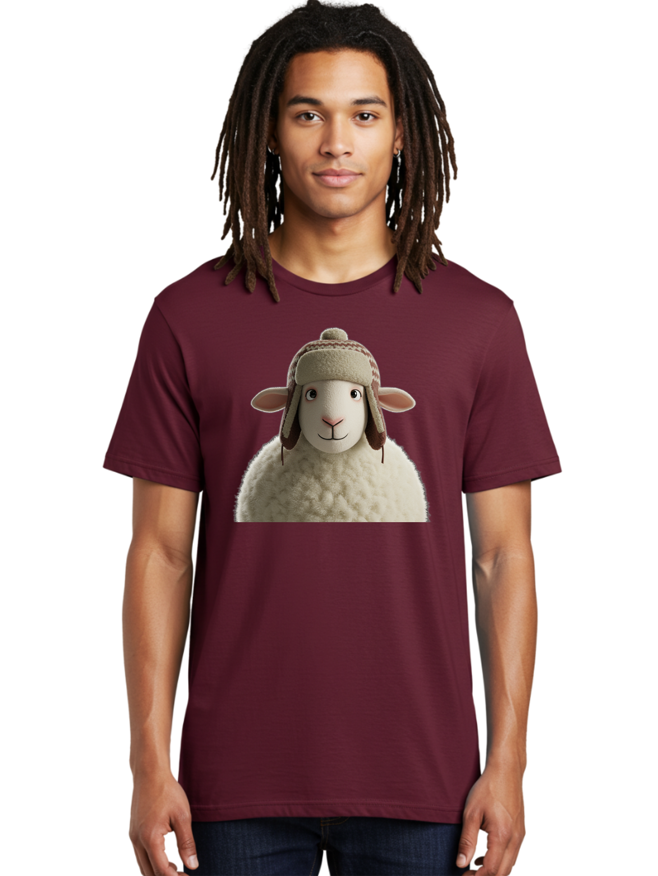 Shaun-The-Sheep Men'S Graphic Tee, 100% Cotton, Comfortable Casual Summer Wear, Machine Washable, Cartoon Sheep, Fluffy Sheep, Sheep With Hat, Funny Animal, Cute Character, Lovable Cartoon, Sheep Mascot, Funny Sheep, Woolly Sheep, Bad542 18