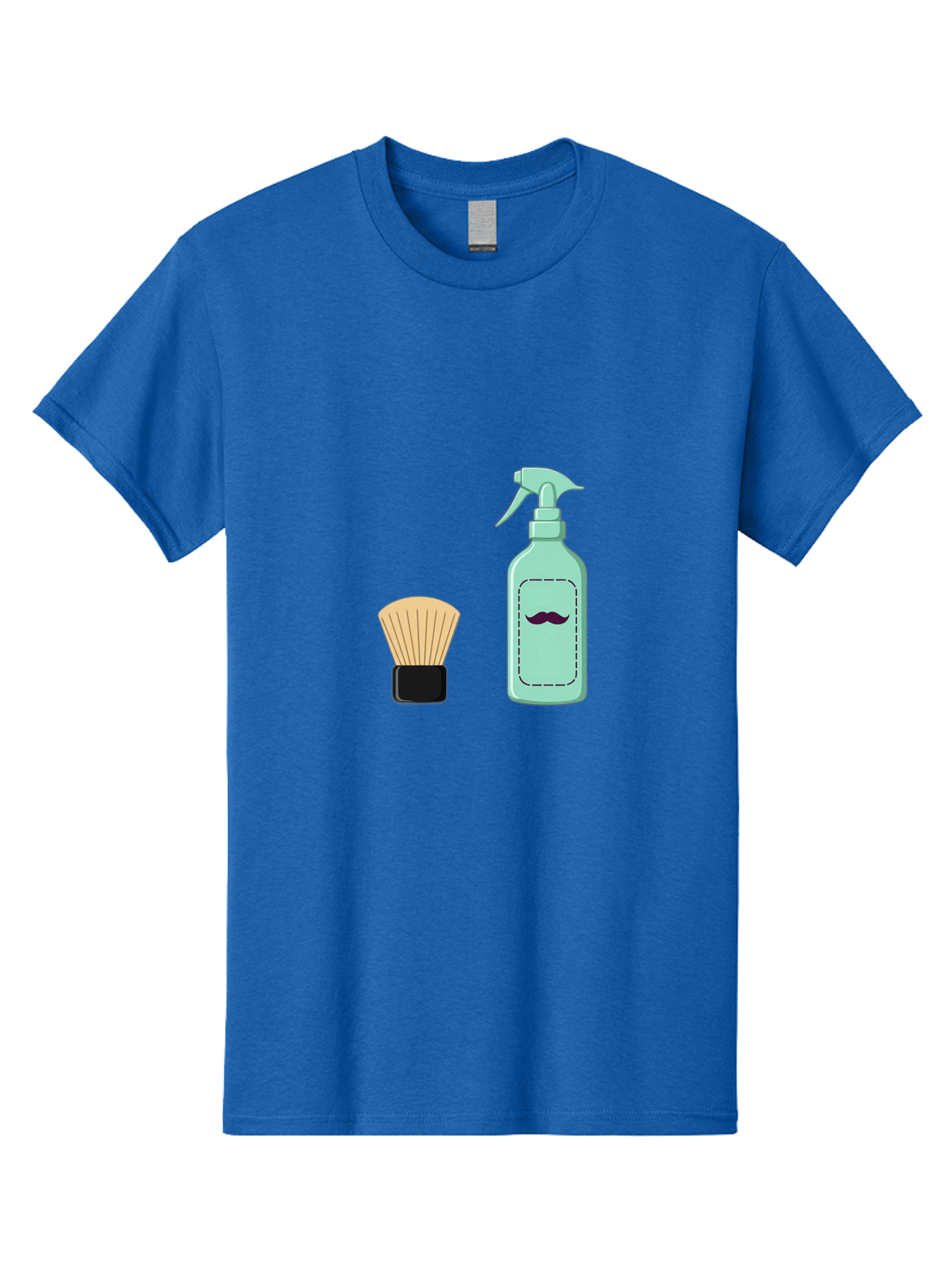 Shaving-Brush-And-Spray-Bottle Men'S Graphic Tee, 100% Cotton, Comfortable Casual Summer Wear, Machine Washable, Shaving Brush, Shaving Kit, Mustache Grooming, Men'S Grooming Products, Personal Care, Grooming Accessories, Shaving Essentials, Bad543 15